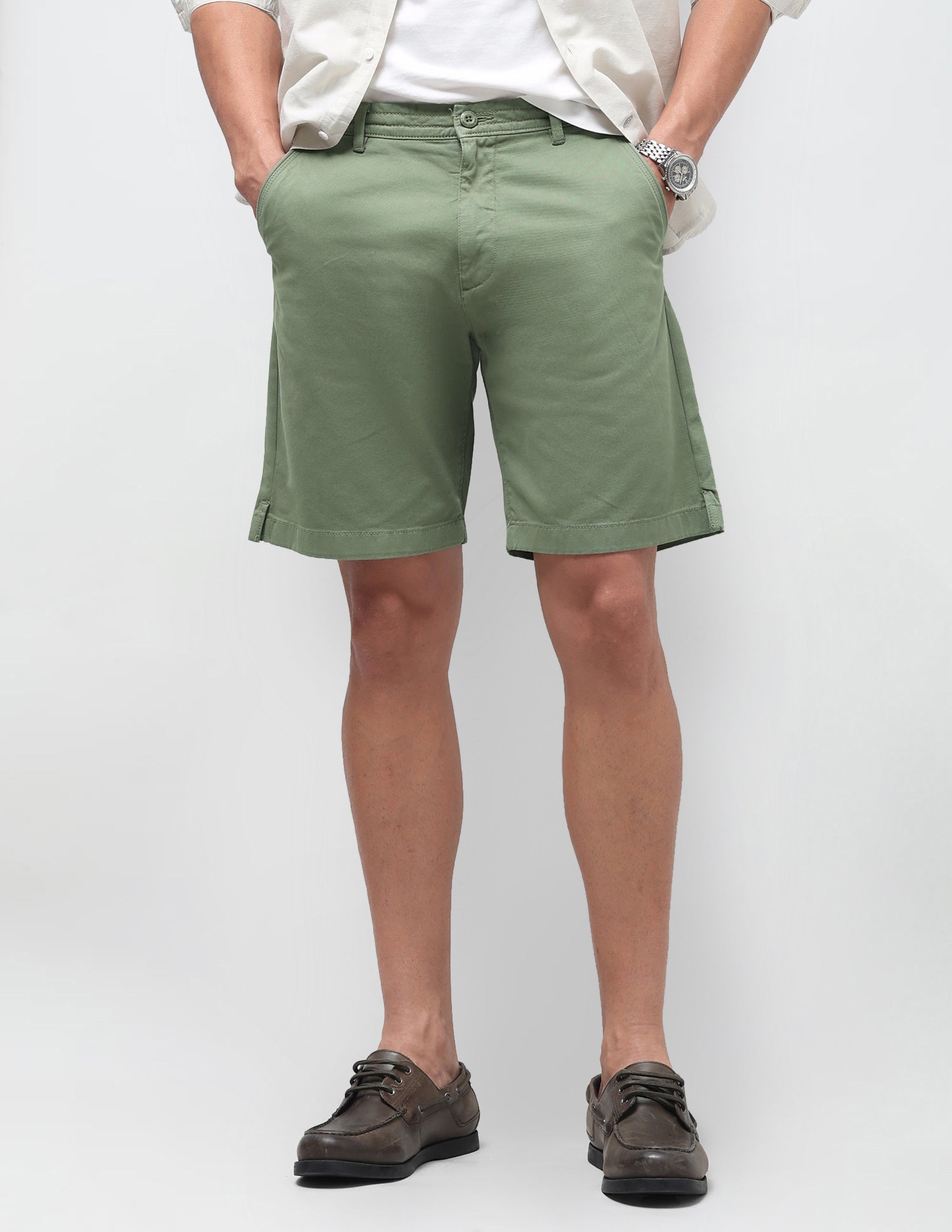 Slim Fit Solid Shorts