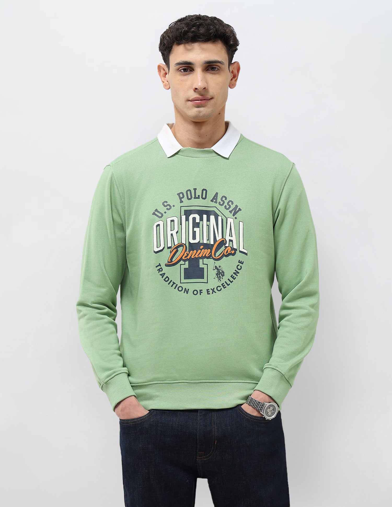 Graphic Brand Printed Regular Fit Sweatshirt