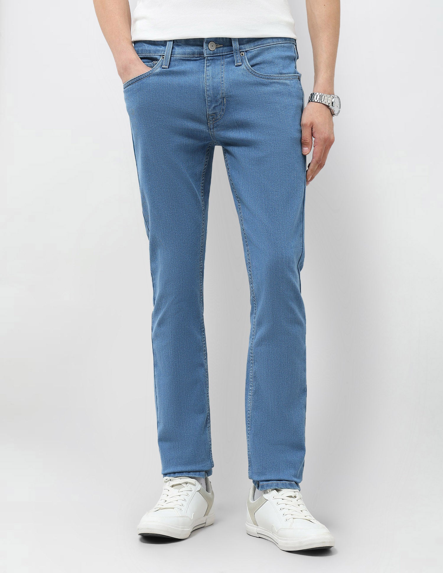 Regallo Skinny Fit Mid Rise Jeans Med Blue - U.S. Polo Assn. India | Large