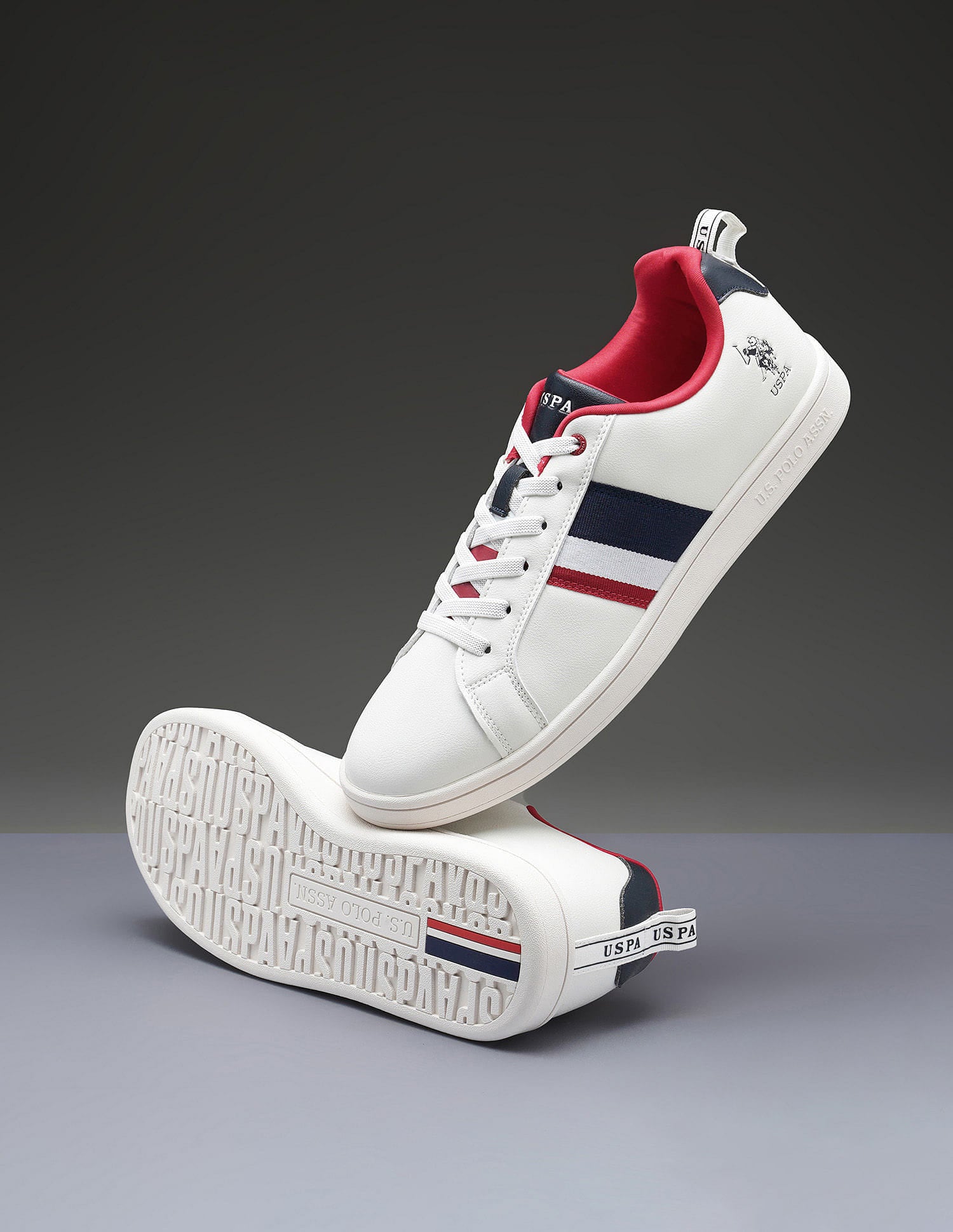 Men Lennart Off White All Day Sneakers White - U.S. Polo Assn. India | Large