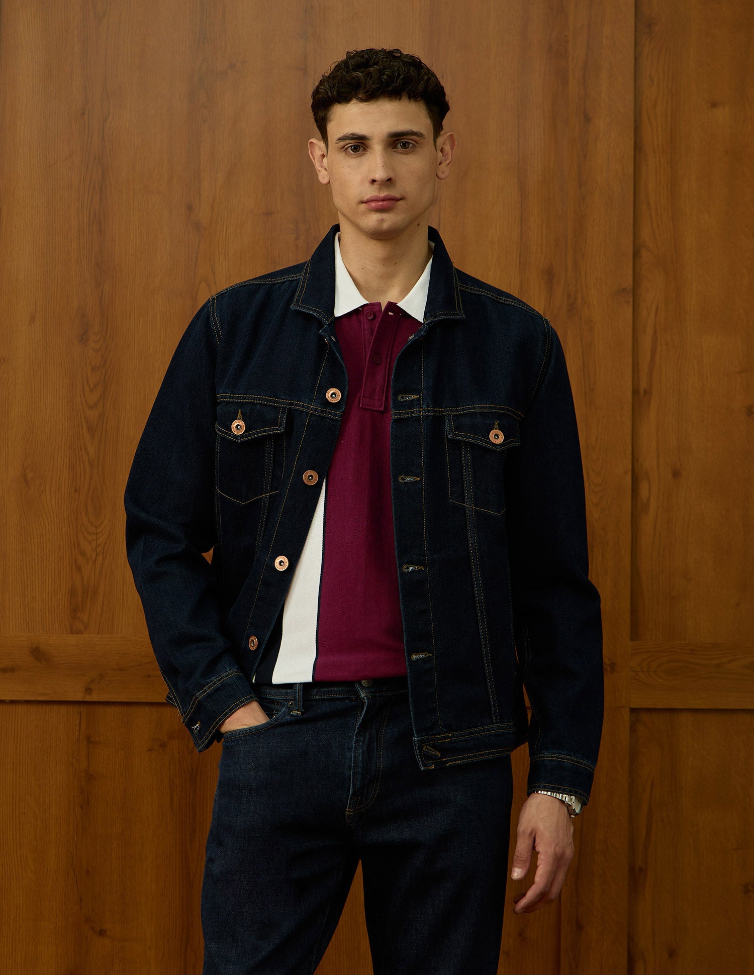 Colorblocked Varsity Theatre Polo Shirt Off White - U.S. POLO ASSN. | Large