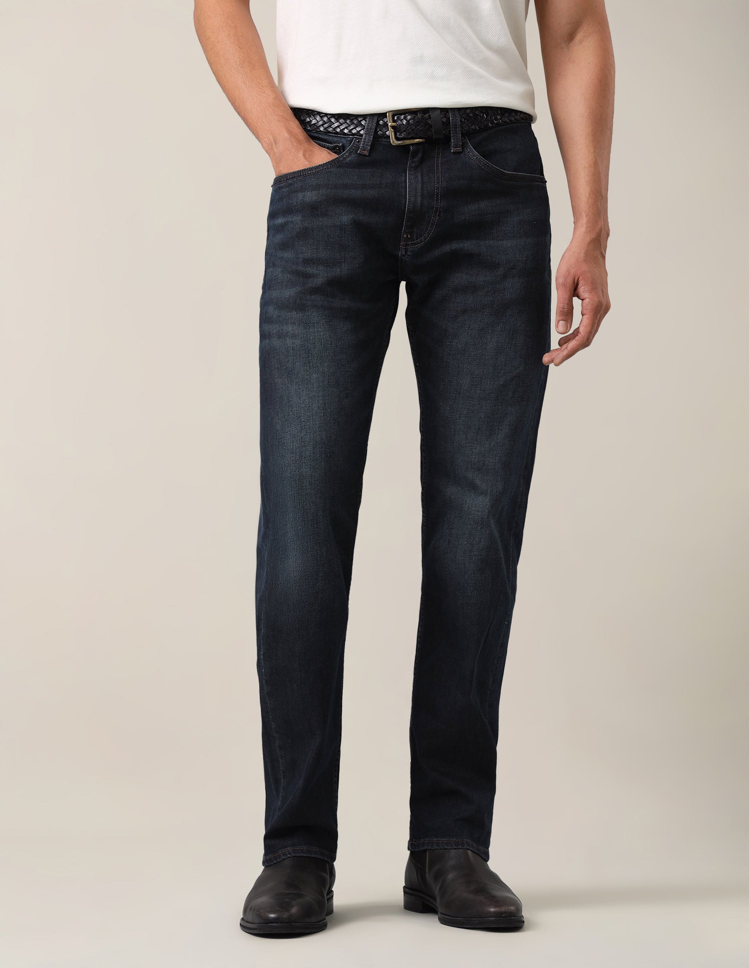 Mason Regular Straight Fit Blue Jeans Mid Blue - U.S. Polo Assn. India | Large