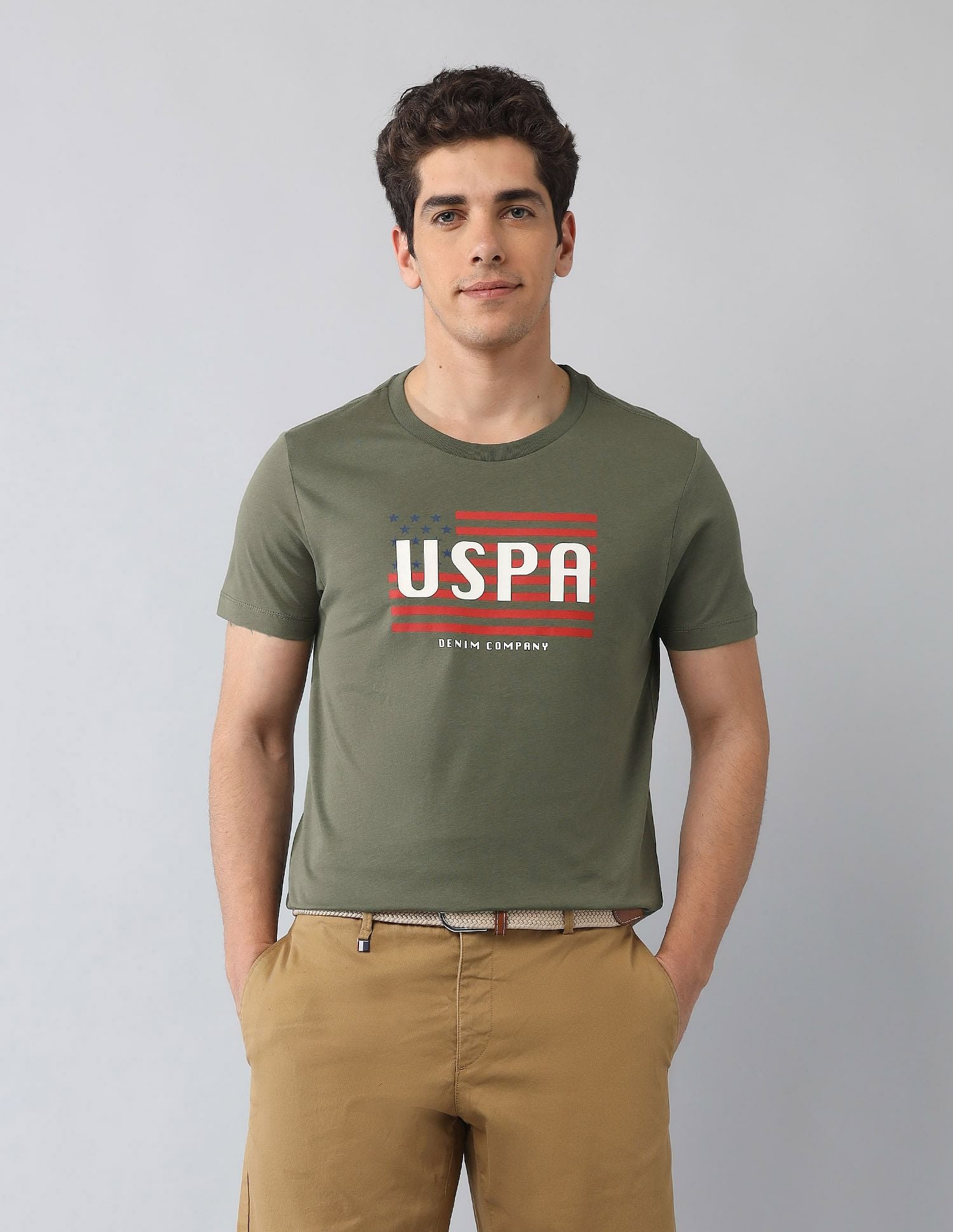 Muscle Fit Brand Printed T-Shirt