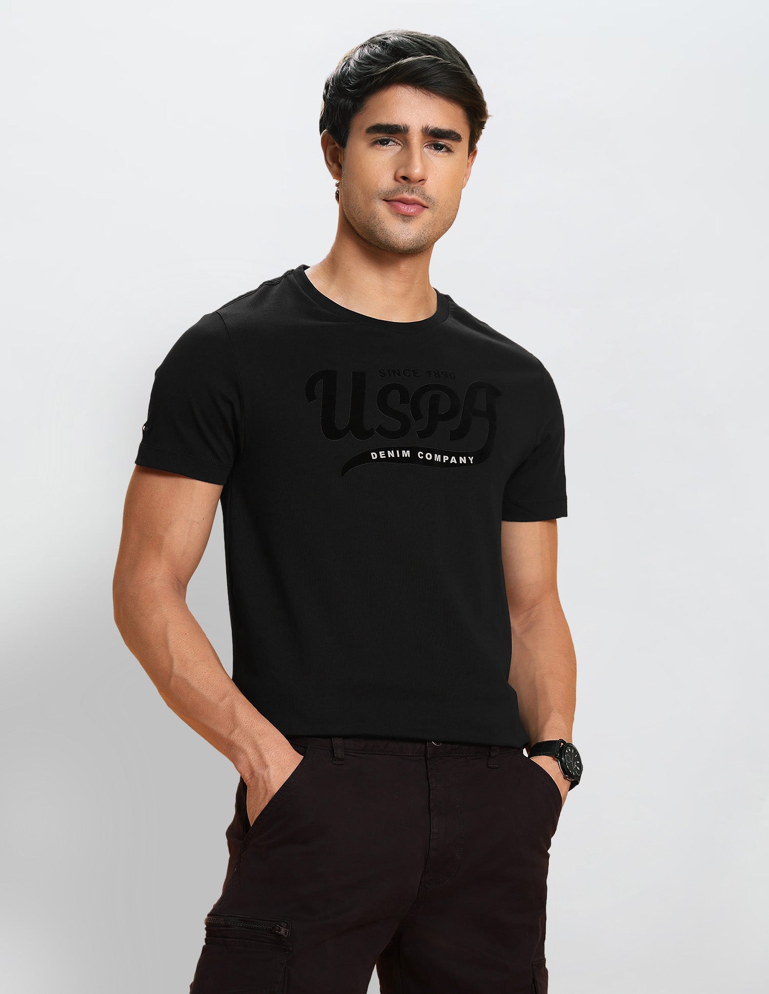 Brand Printed Regular Fit T-Shirt