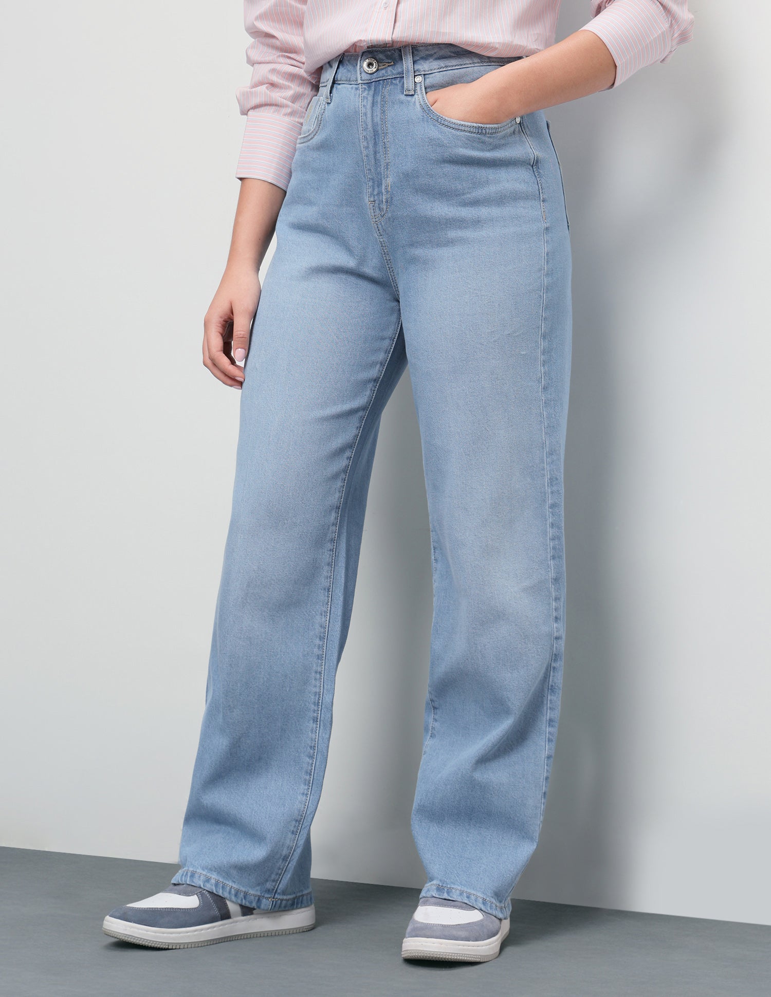 Straight Fit Light Washed Jeans Light Blue - U.S. Polo Assn. India | Large