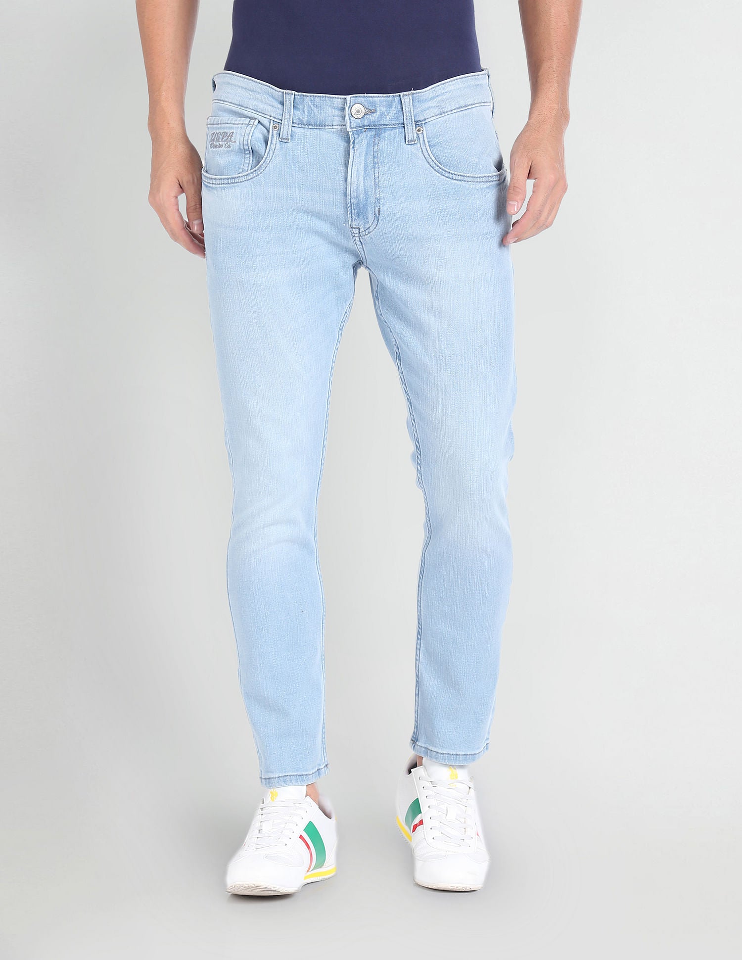 Henry Crop Fit Blue Jeans – U.S. Polo Assn. India
