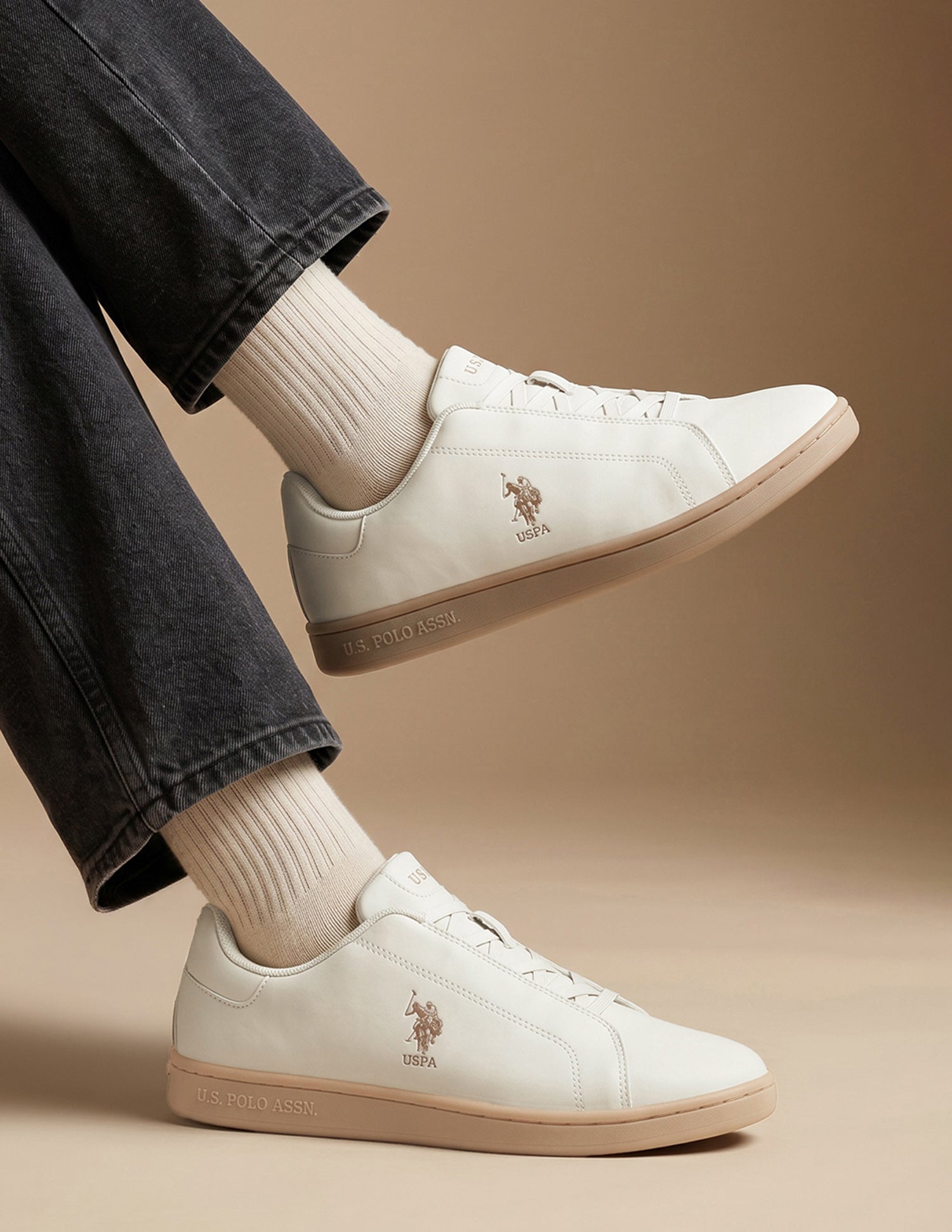 Mello Lace-Ups Sneakers Beige - U.S. Polo Assn. India | Large