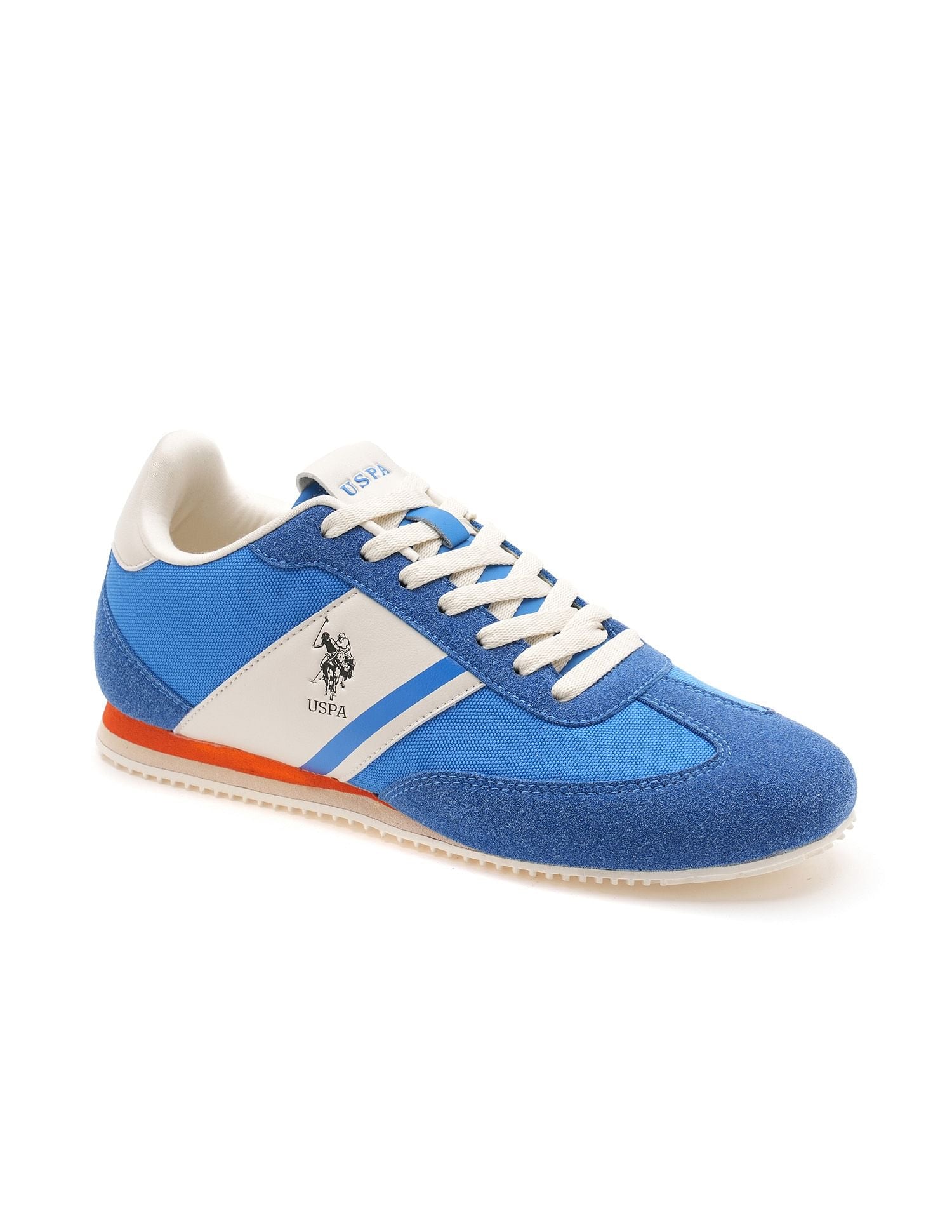 Men Vadler Suede Colourblocked Sneakers Blue - U.S. POLO ASSN. | Large
