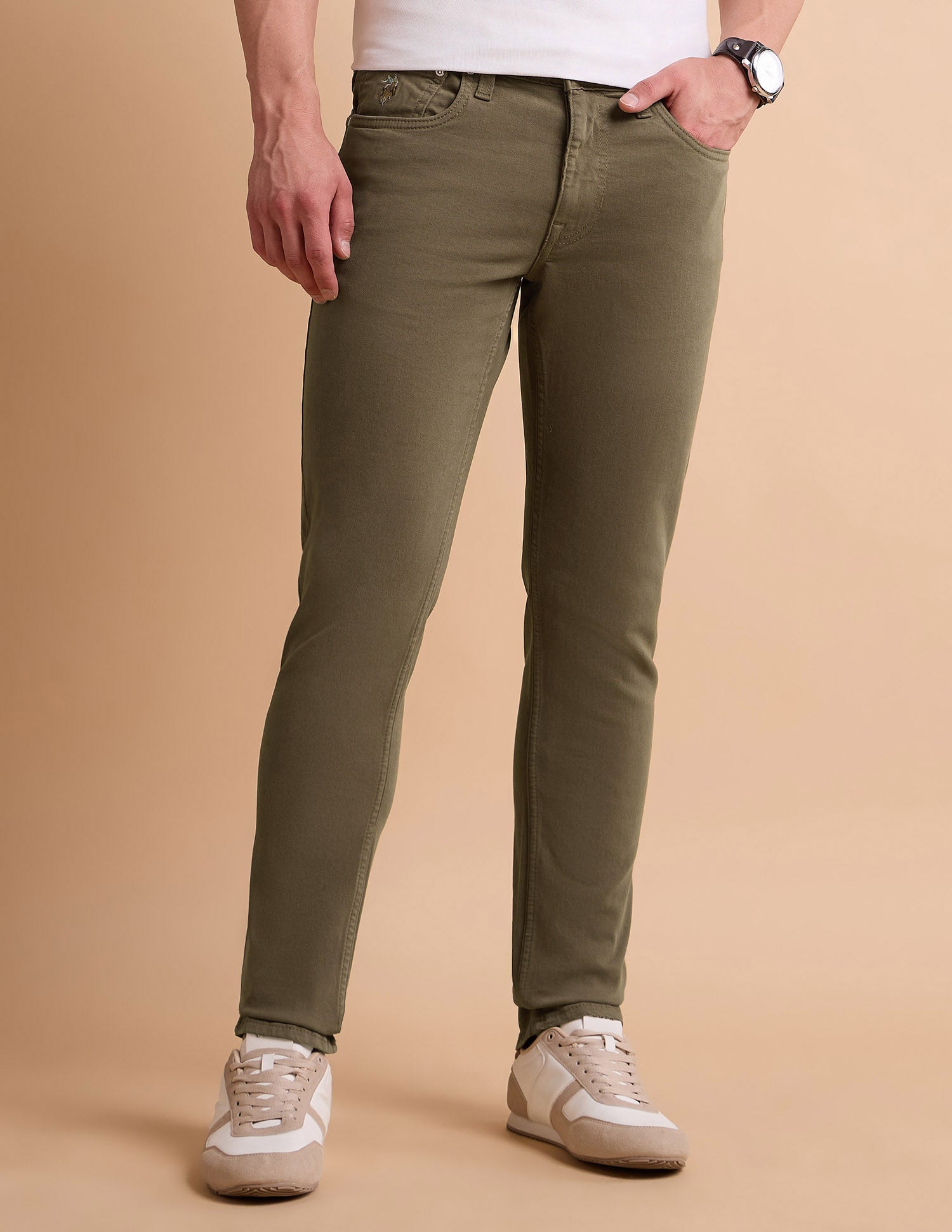 Brandon Slim Tapered Fit Brown Jeans
