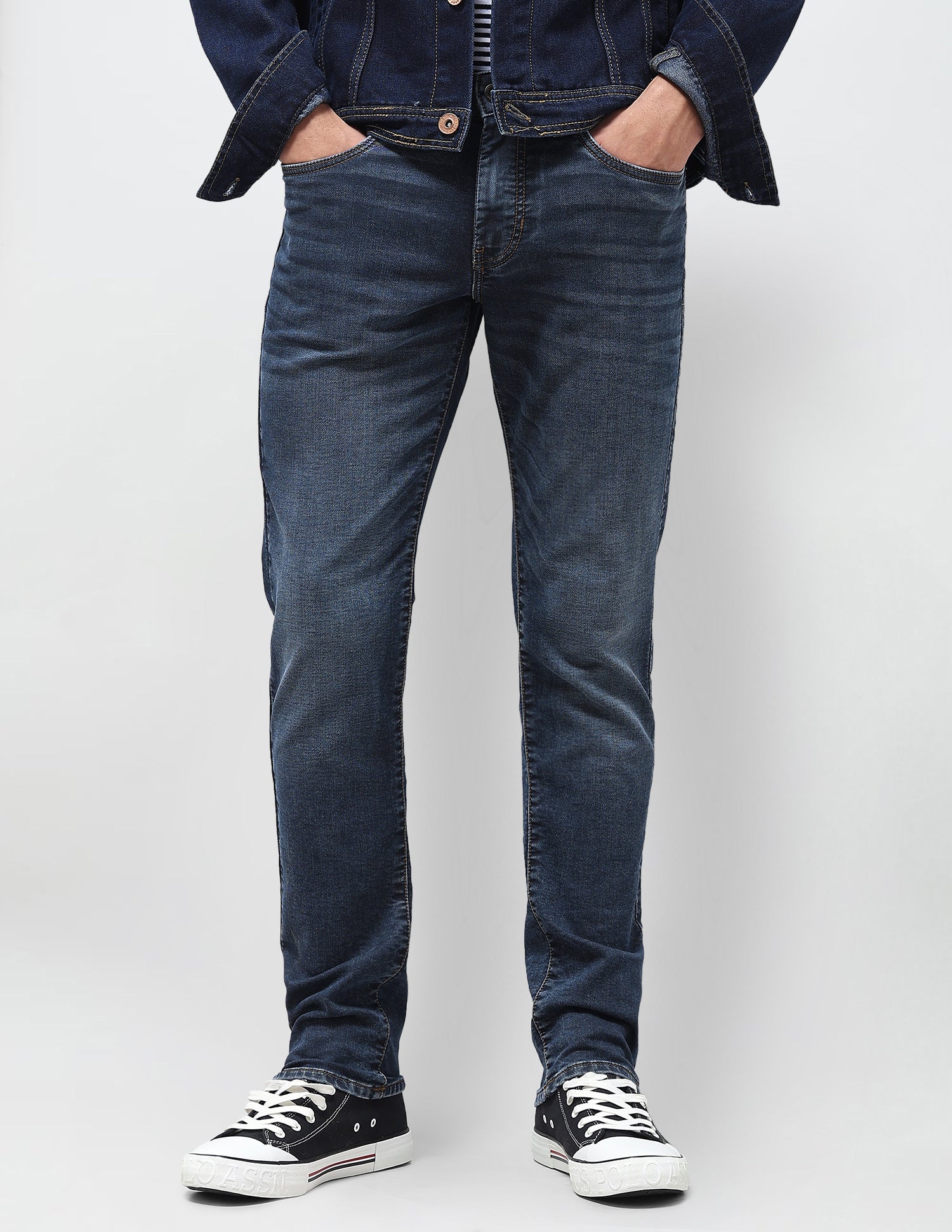 Brandon Slim Tapered Fit Blue Jeans