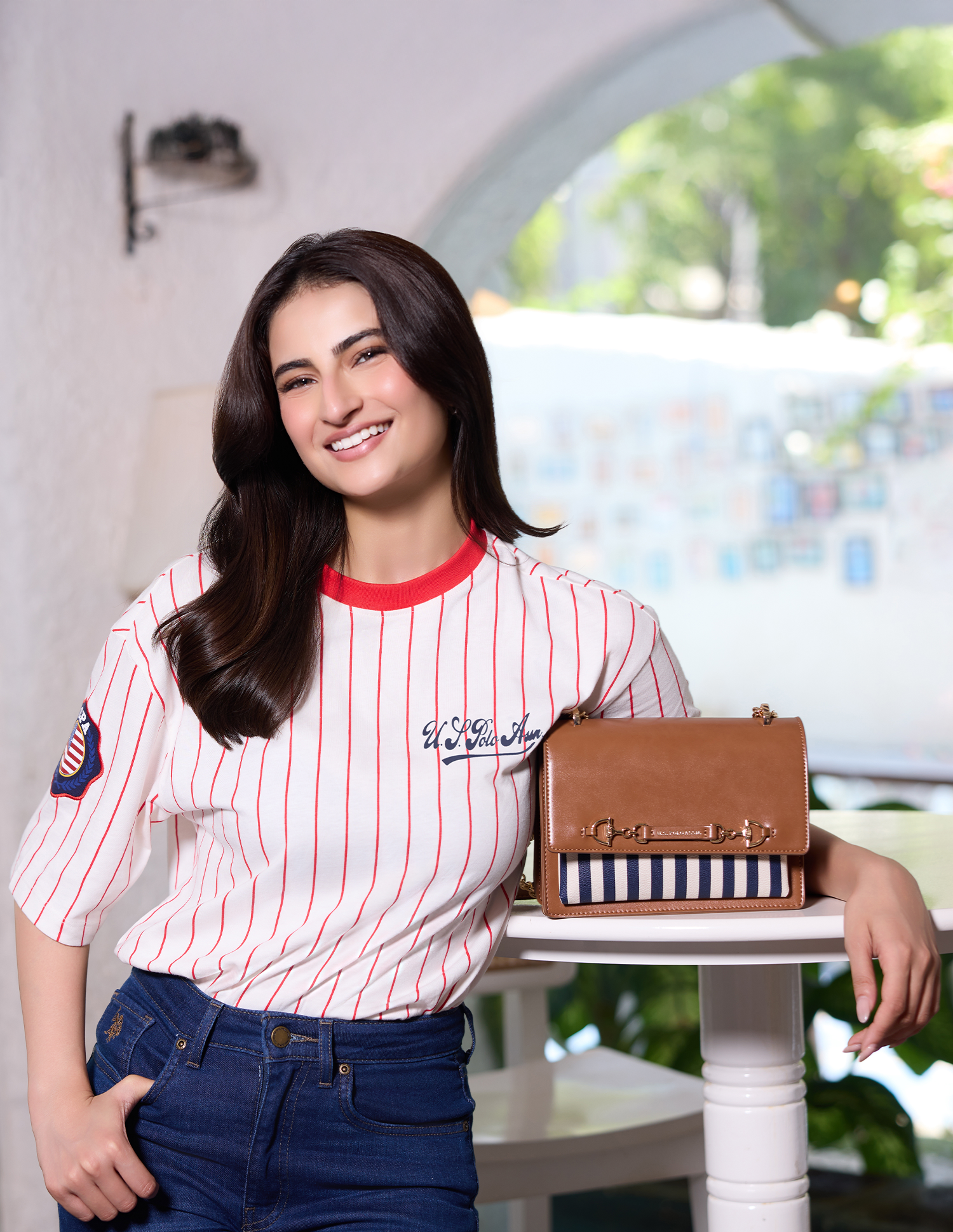 Women Cali Striped Crossbody Bag