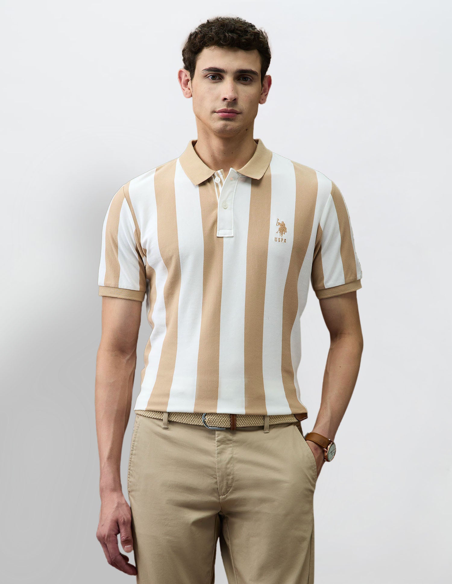 Vertical Striped Varsity Theatre Polo Shirt
