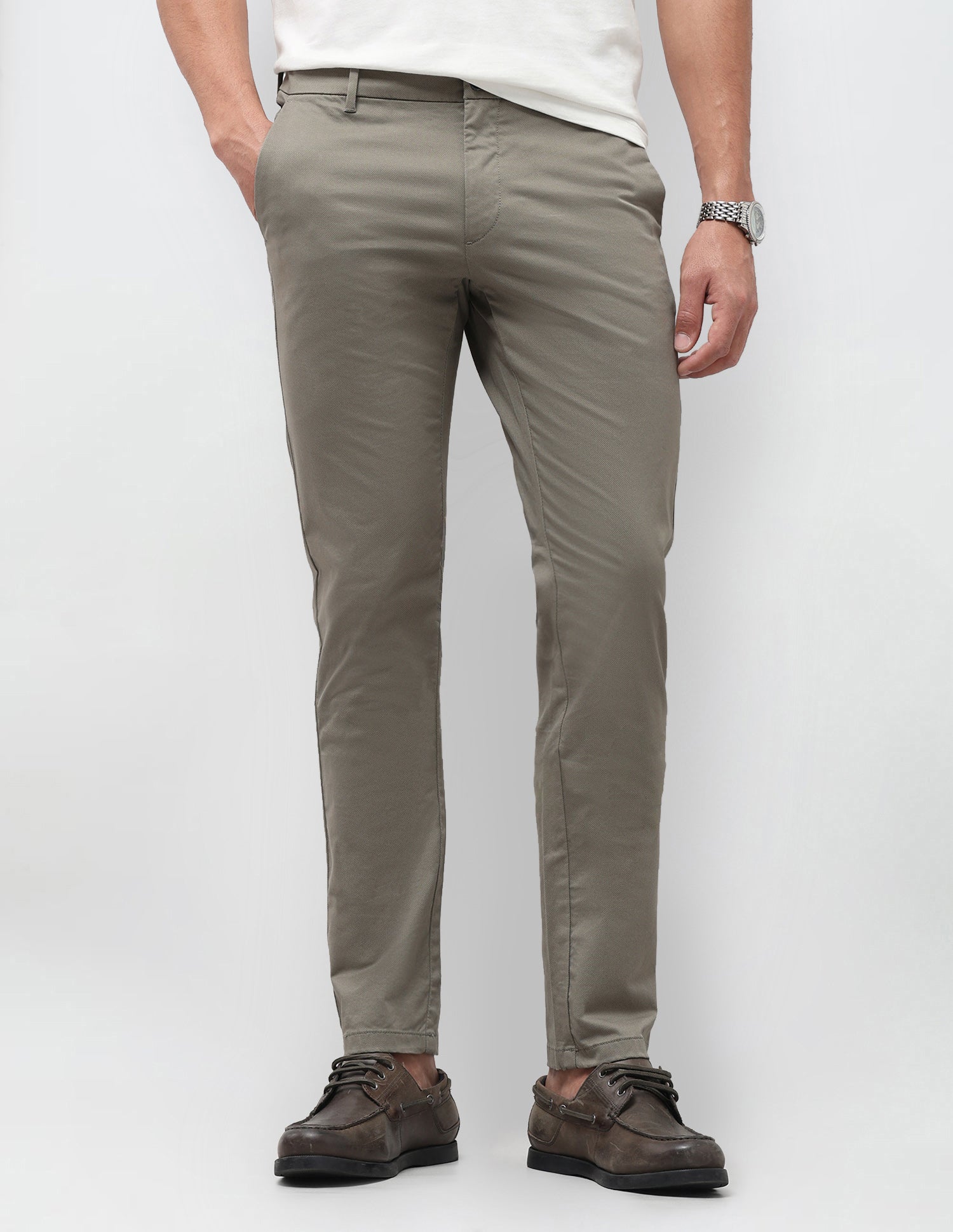 Austin Slim Fit All Over Printed Trousers Sage - U.S. Polo Assn. India | Large