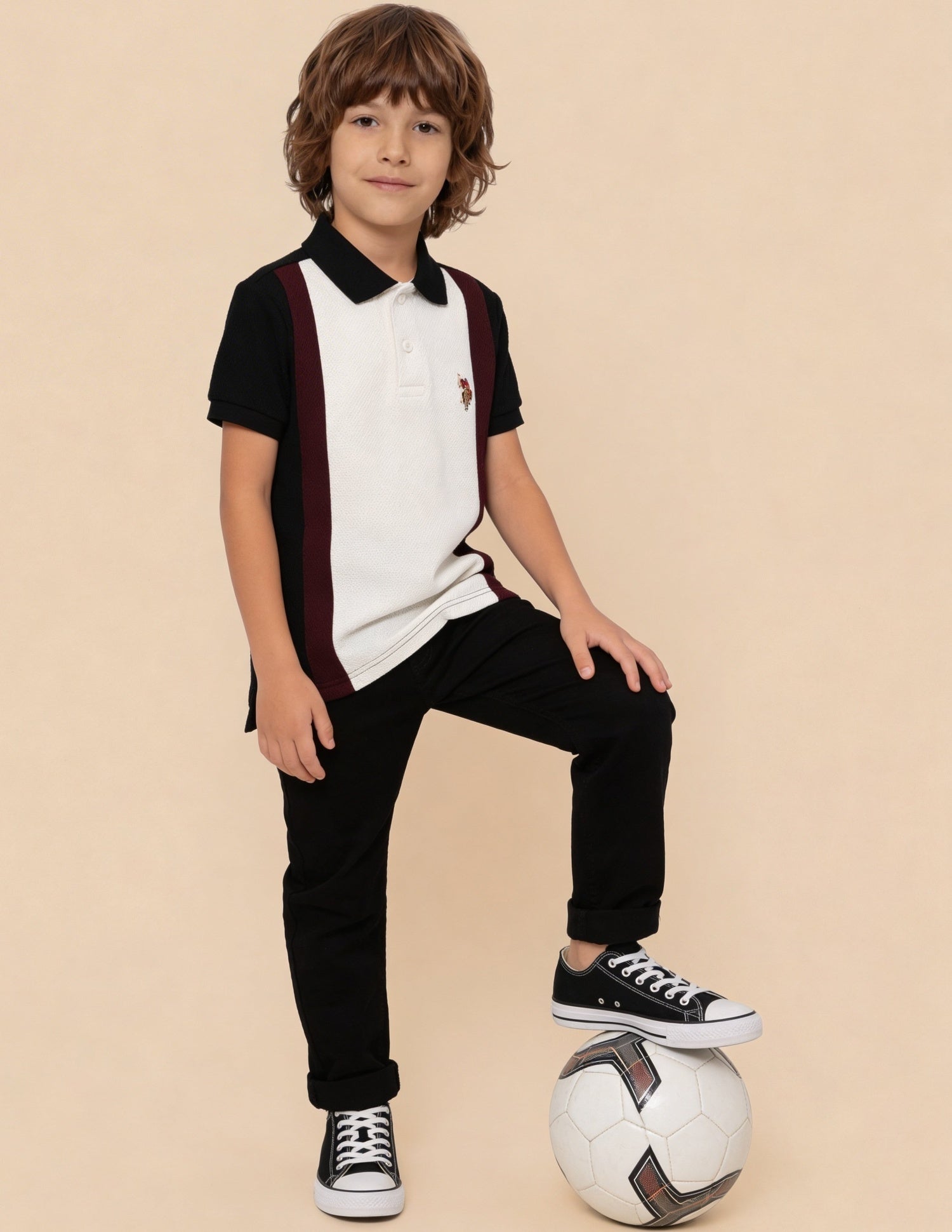 Colour Blocked Regular Fit Polo Shirt