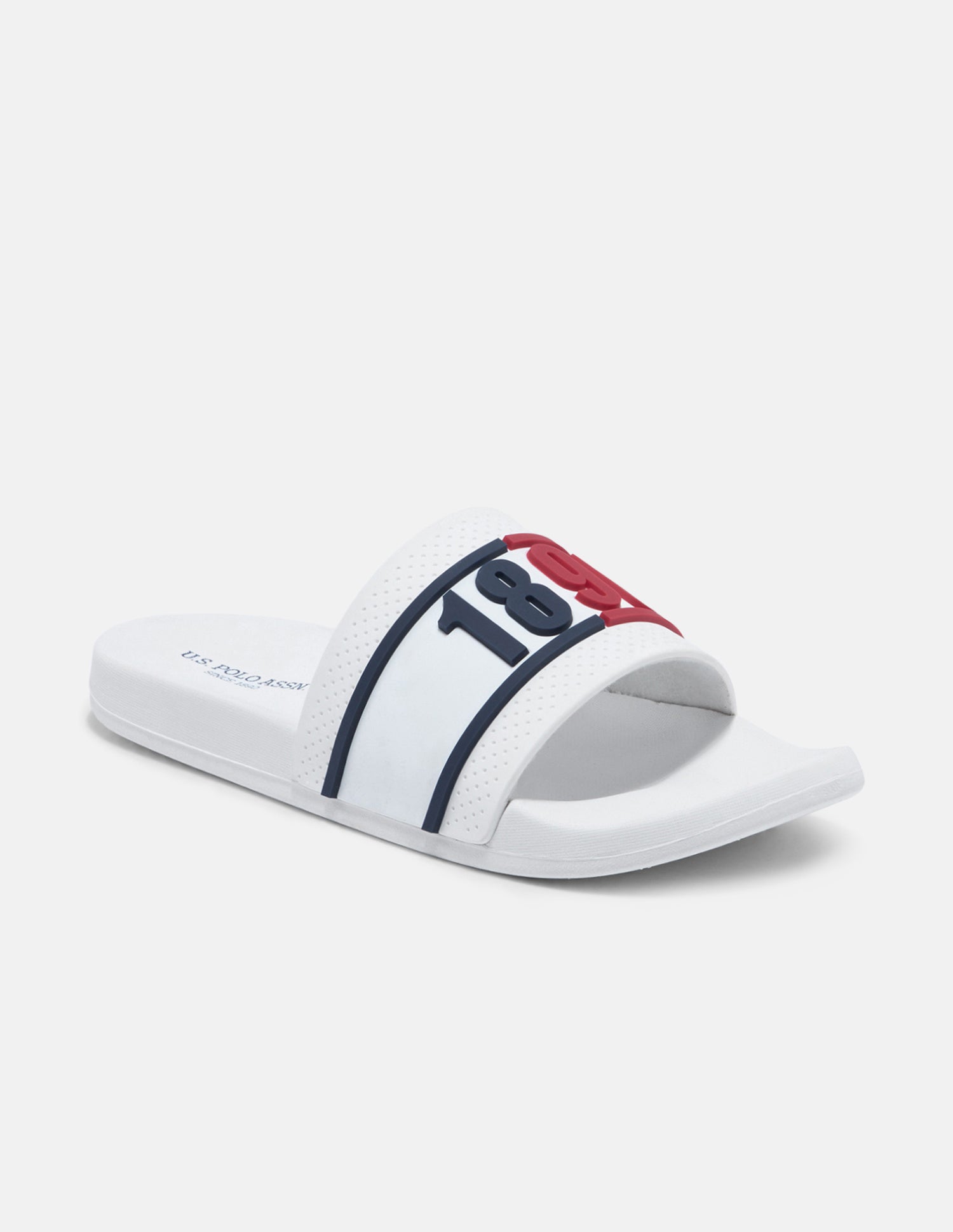 Numeric Embossed Alfie Sliders White - U.S. Polo Assn. India | Large