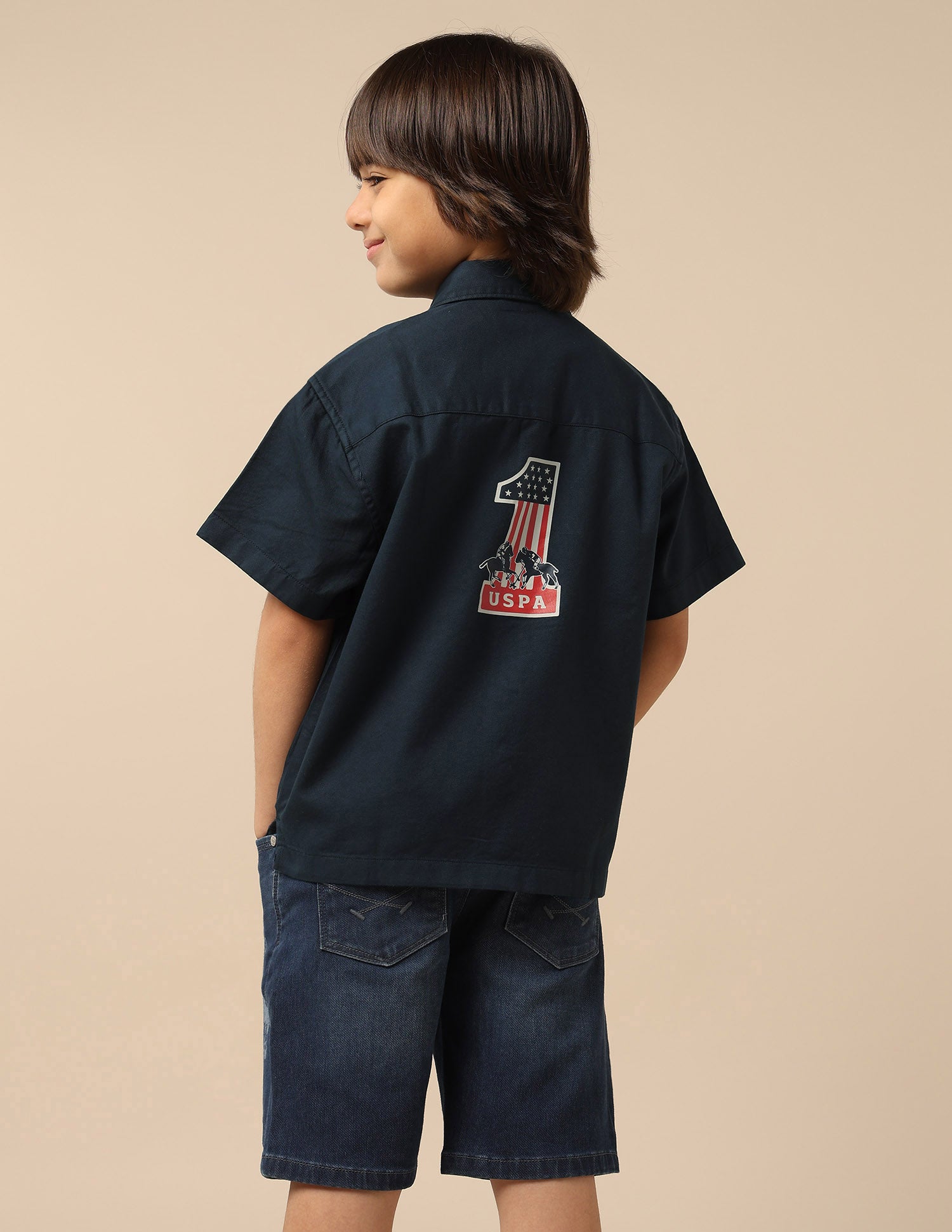 Boys Logo Twill Shirt