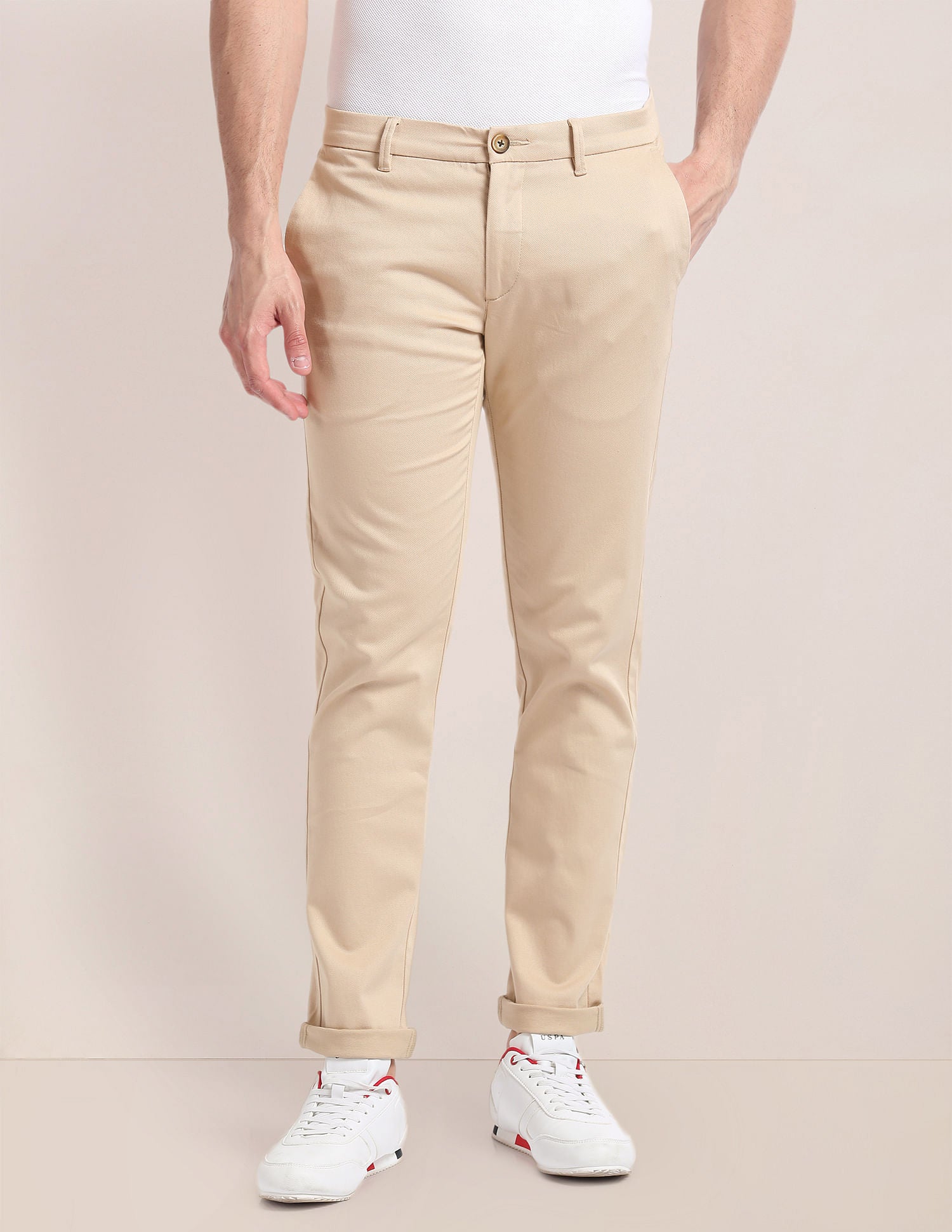 Denver Slim Fit Dobby Trousers – U.S. Polo Assn. India