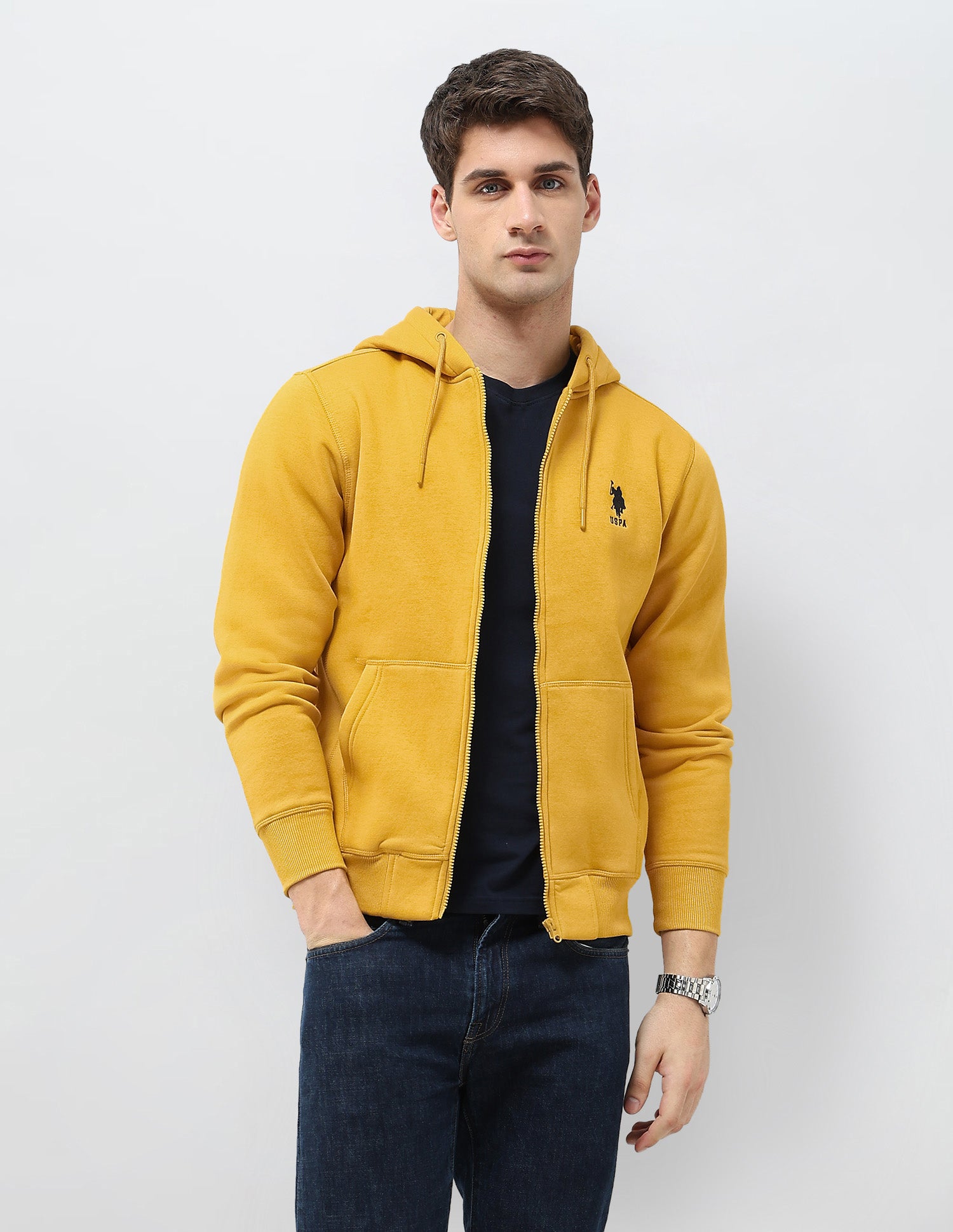 Solid Hooded Sweatshirt