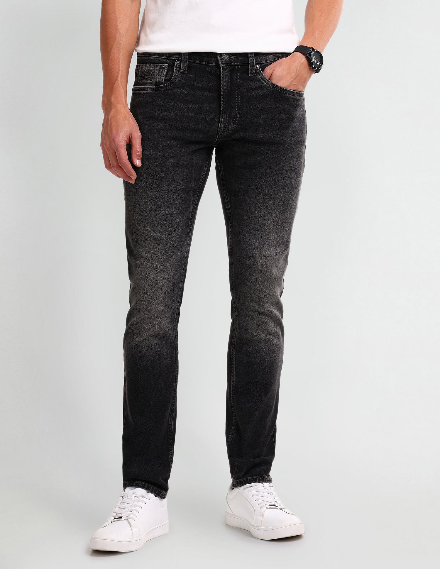 Brandon Slim Tapered Grey Jeans Grey - U.S. Polo Assn. India | Large