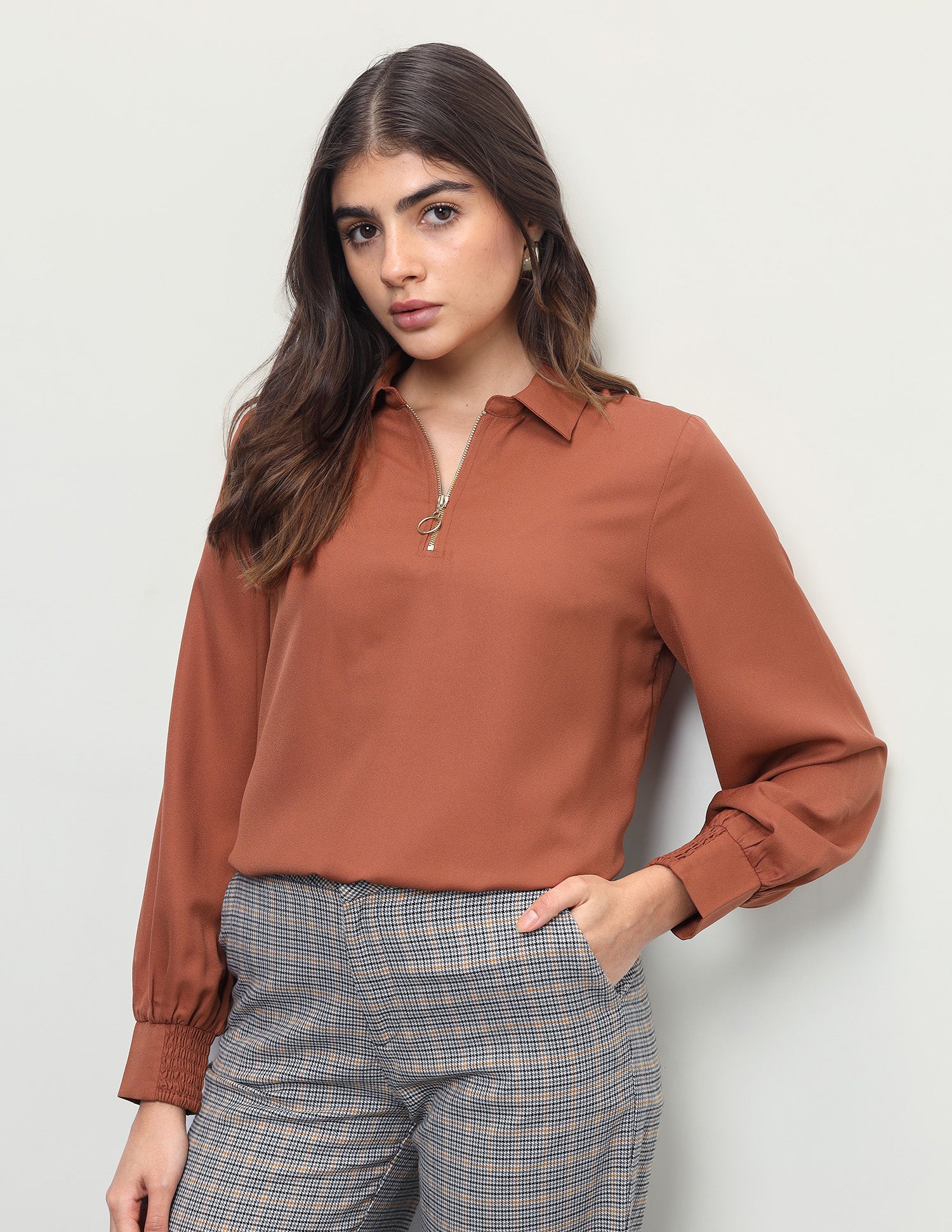 Solid Regular Fit Top Rust - U.S. Polo Assn. India | Large