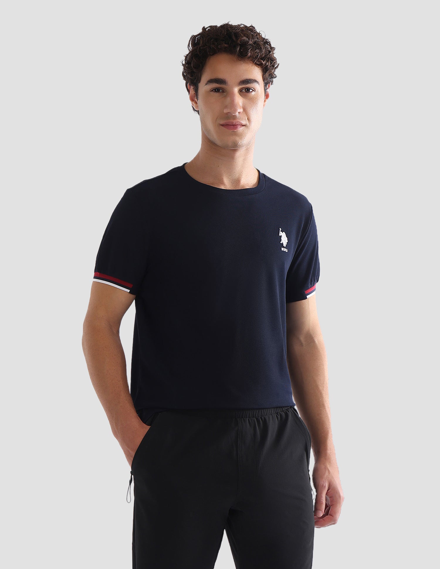 Solid Slim Fit Active T-Shirt