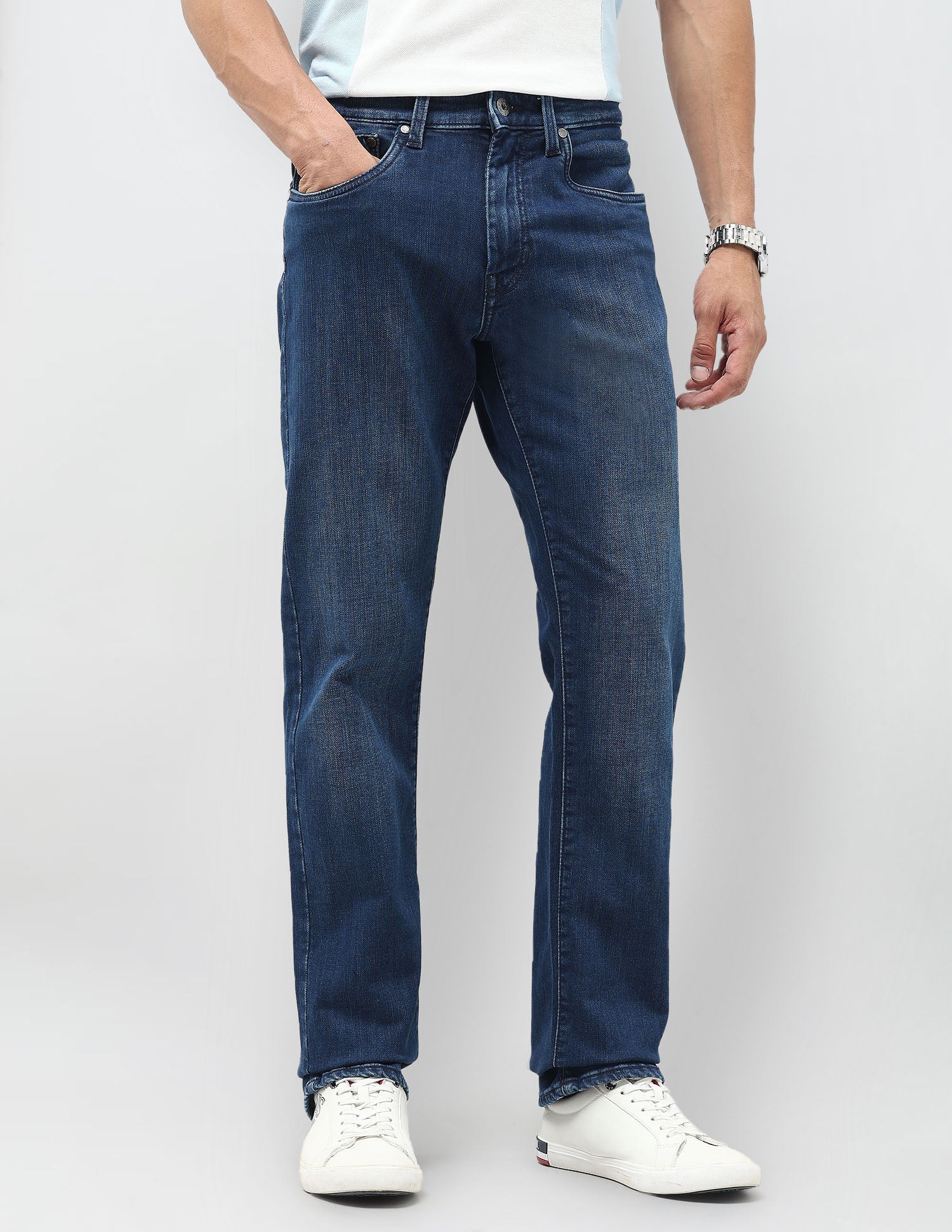 Harold Slim Straight Fit Blue Jeans
