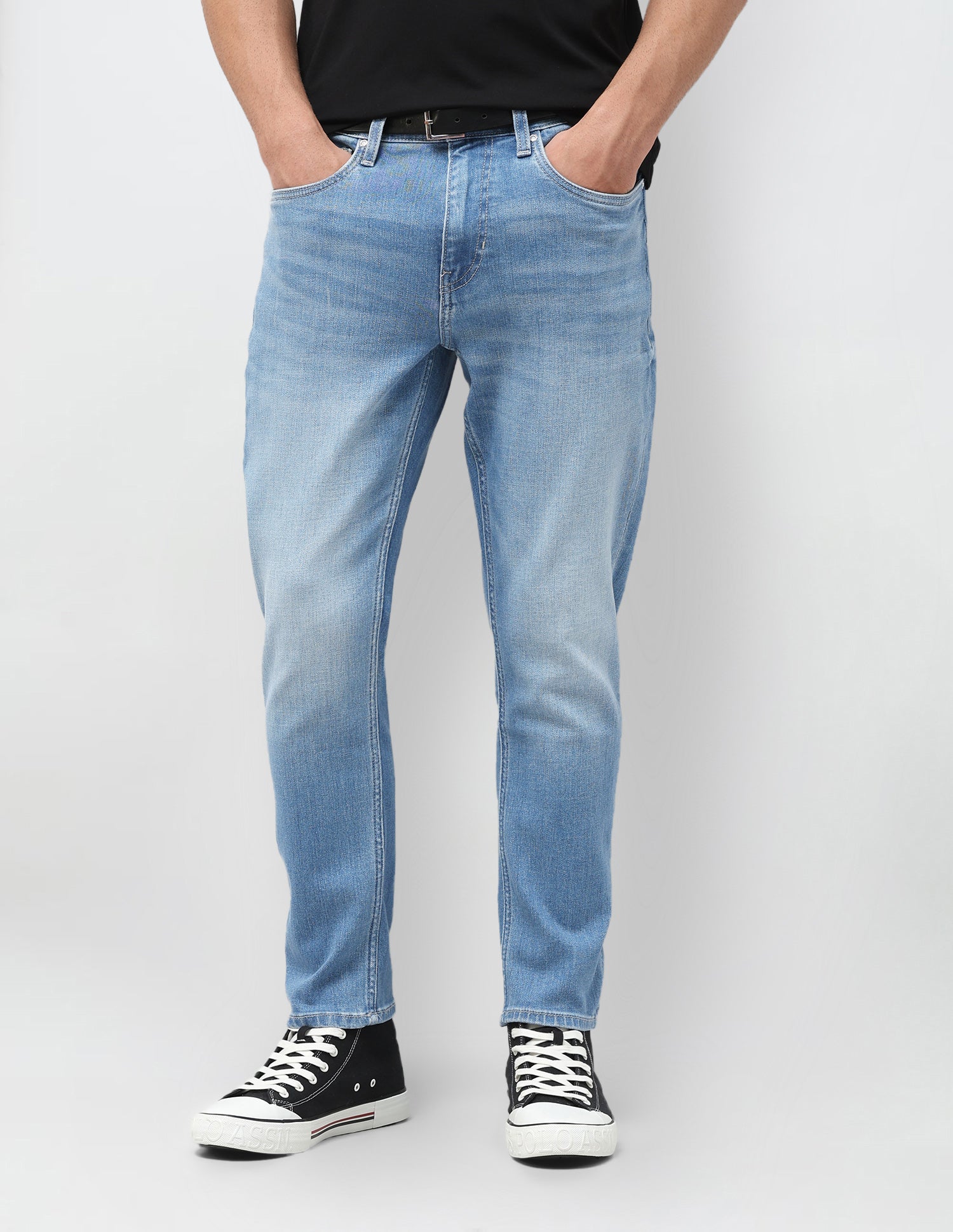 Cole Comfort Cropped Blue Jeans Light Blue - U.S. Polo Assn. India | Large