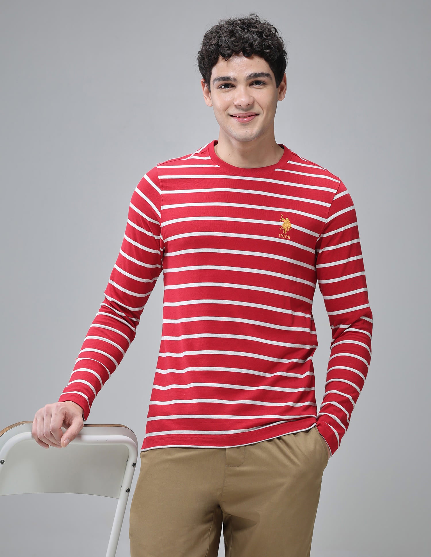 Comfort Fit Stripe Cotton I689 Lounge T-Shirt - Pack Of 1