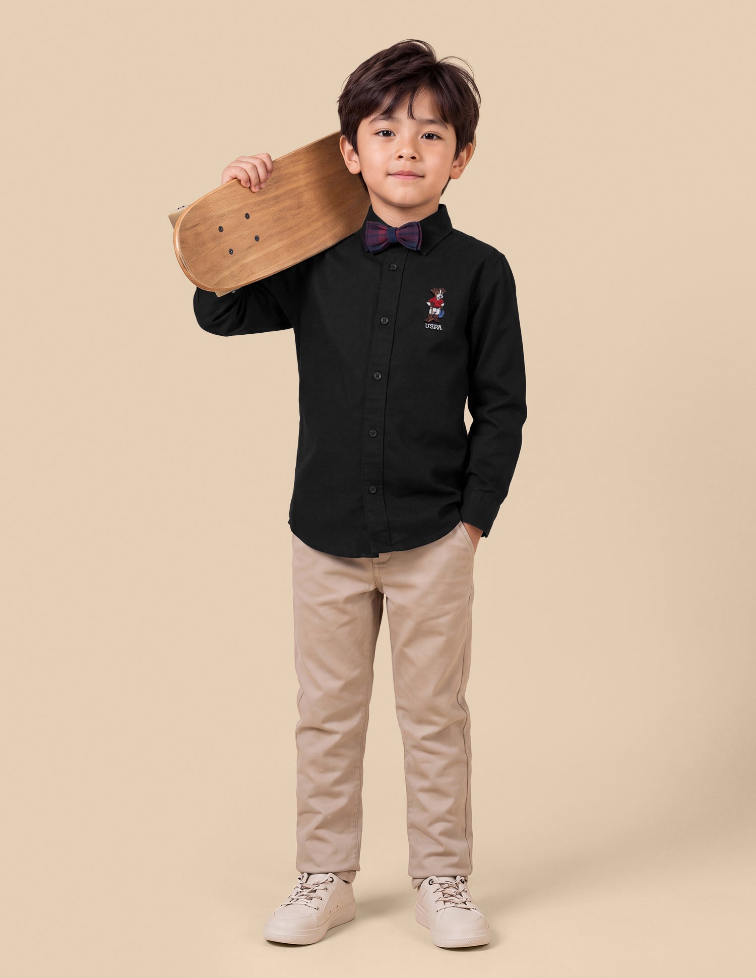 Regular Fit Oxford Shirt Black - U.S. Polo Assn. India | Large