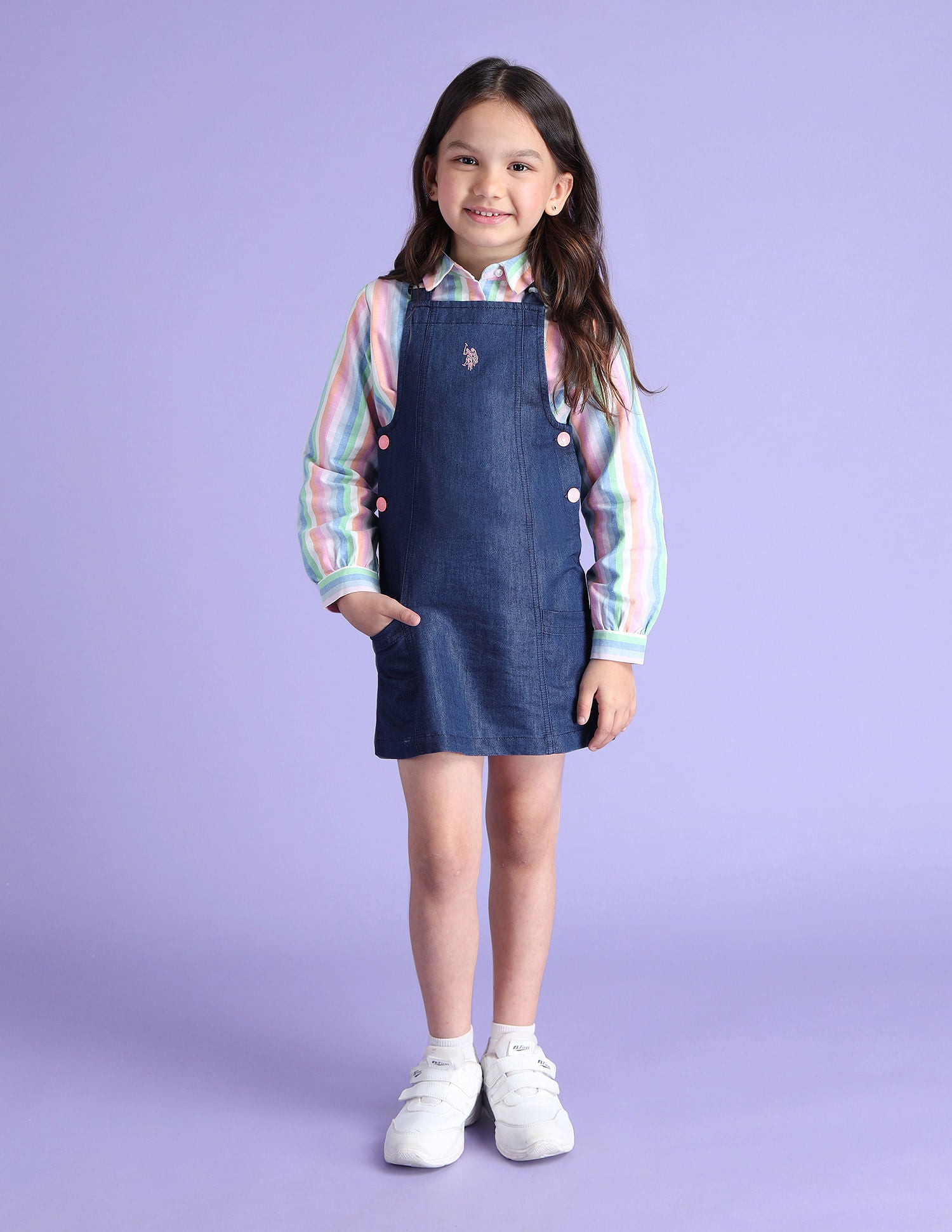 Girls Corduroy Dungree Dress
