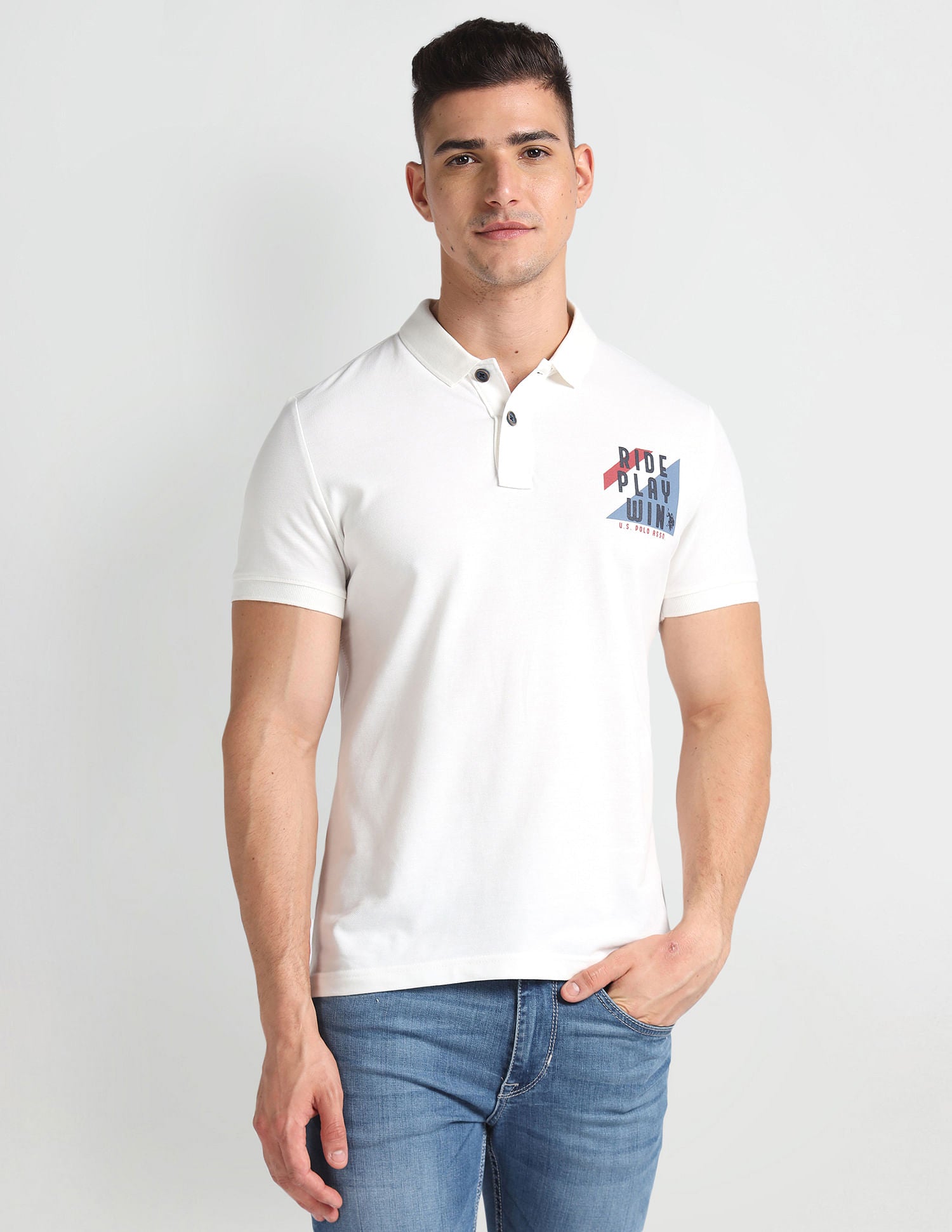 Graphic Logo Muscle Fit Polo Shirt – U.S. Polo Assn. India