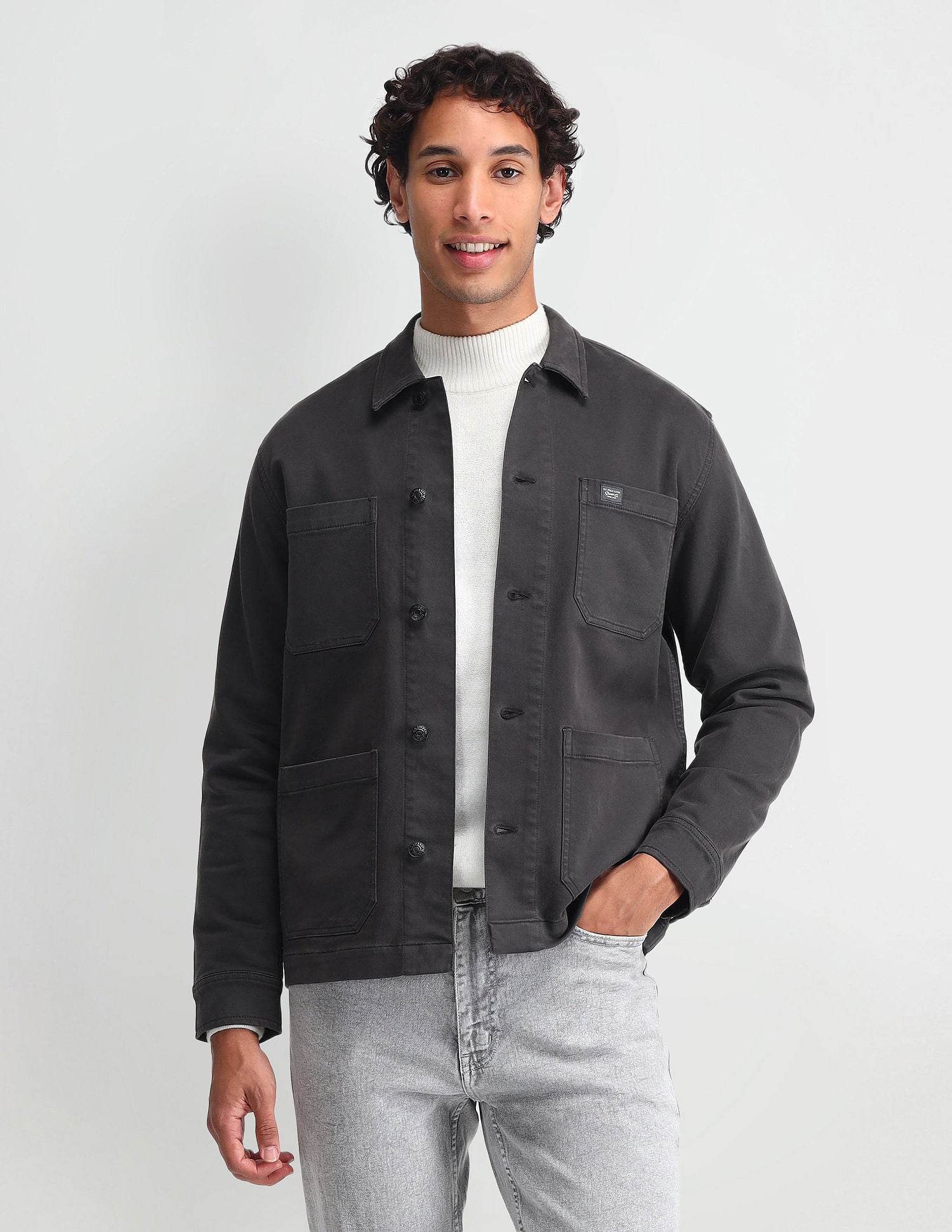 Pure Cotton Solid Jacket