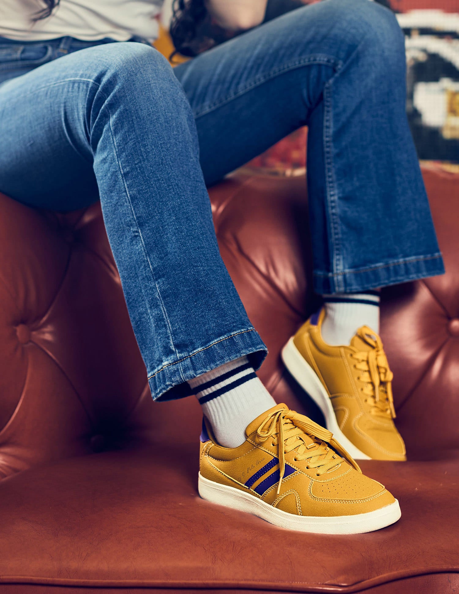 Edda Yellow Sneakers Shoes Yellow - U.S. Polo Assn. India | Large