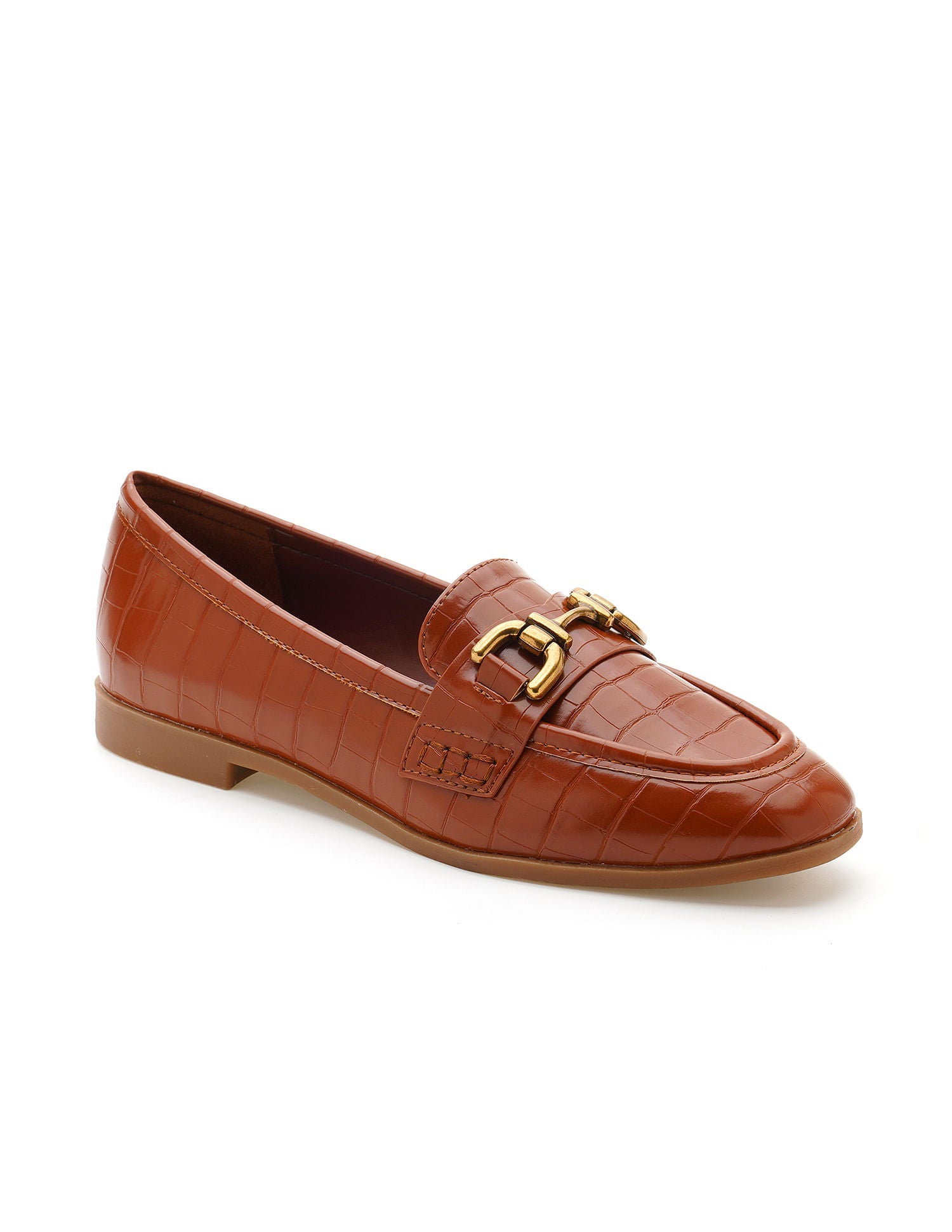 Women Round Toe Leisure Luna Loafers Tan - U.S. POLO ASSN. | Large