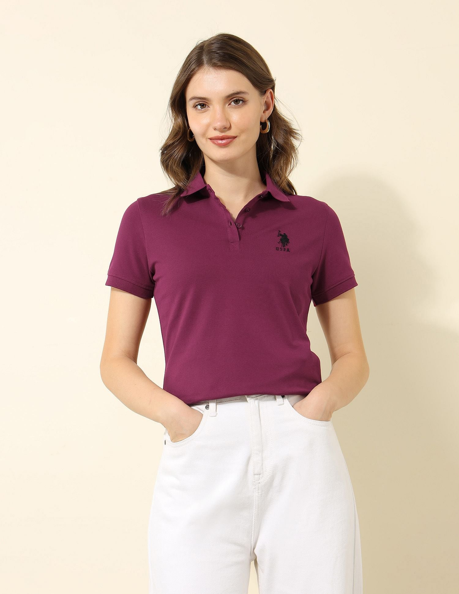 Regular Fit Solid Polo Shirt