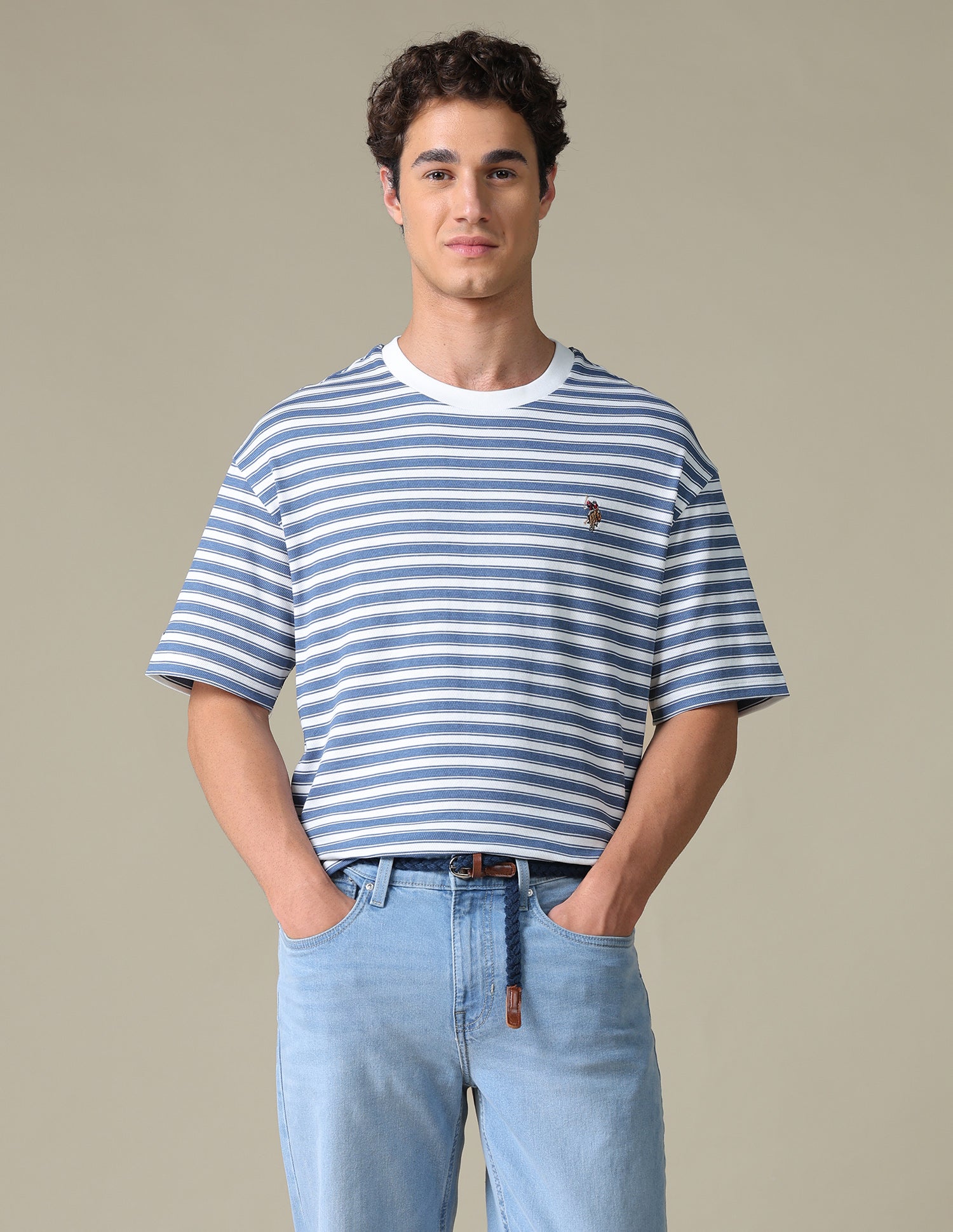 Horizontal Striped Relaxed Fit T-Shirt