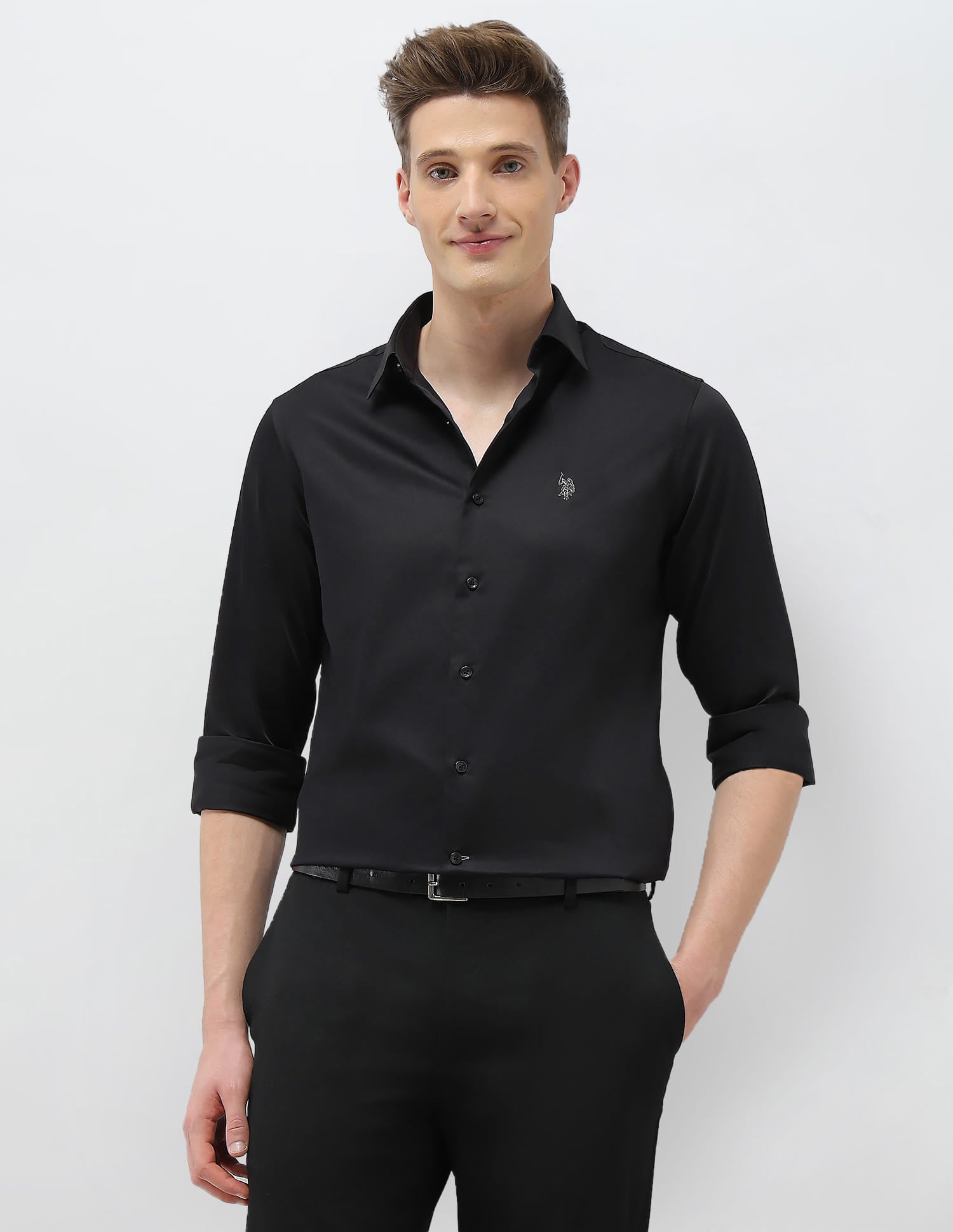 Solid Tailored Fit Shirt