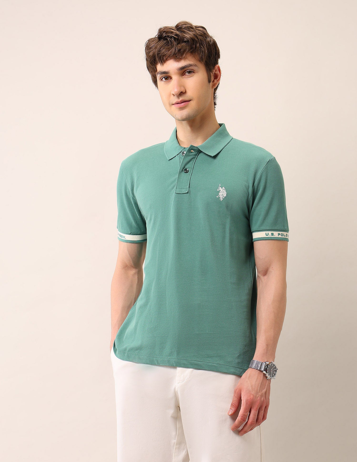 Solid Muscle Fit Polo Shirt