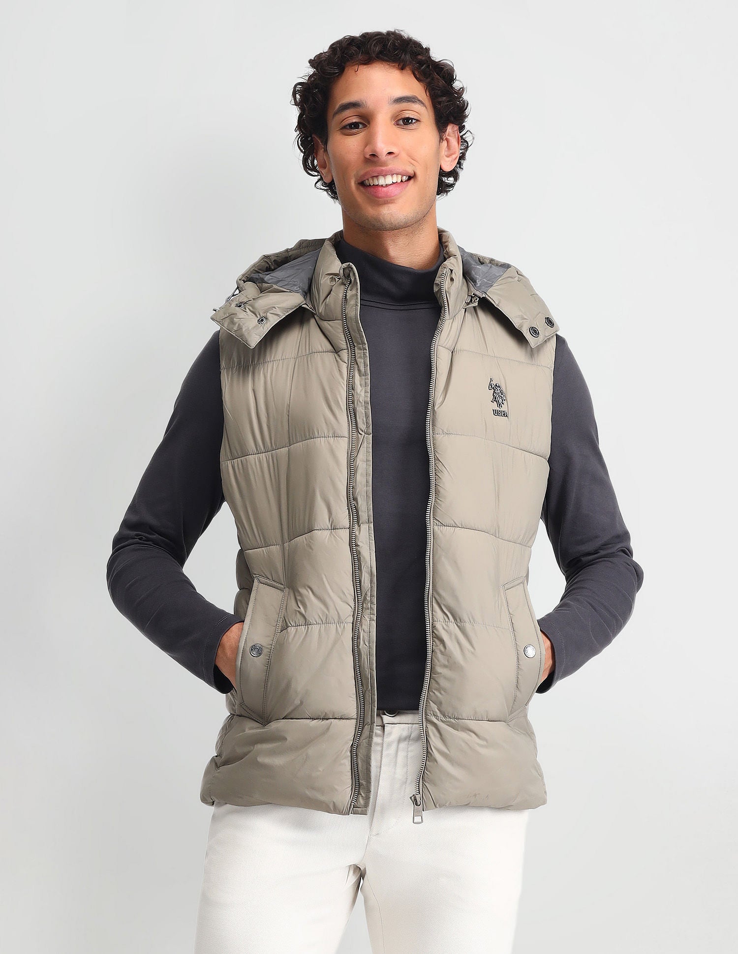 Detachable Hood Padded Jacket