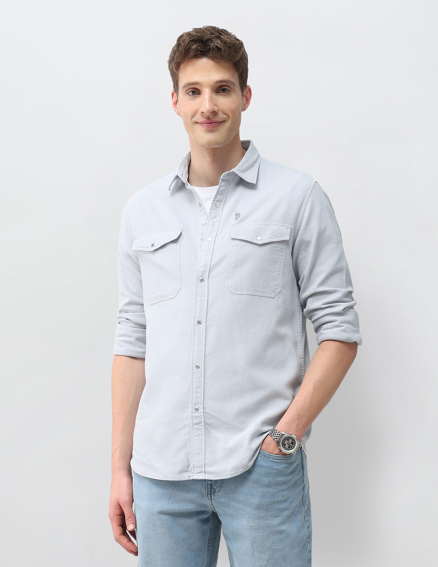 Solid Comfort Fit Shirt
