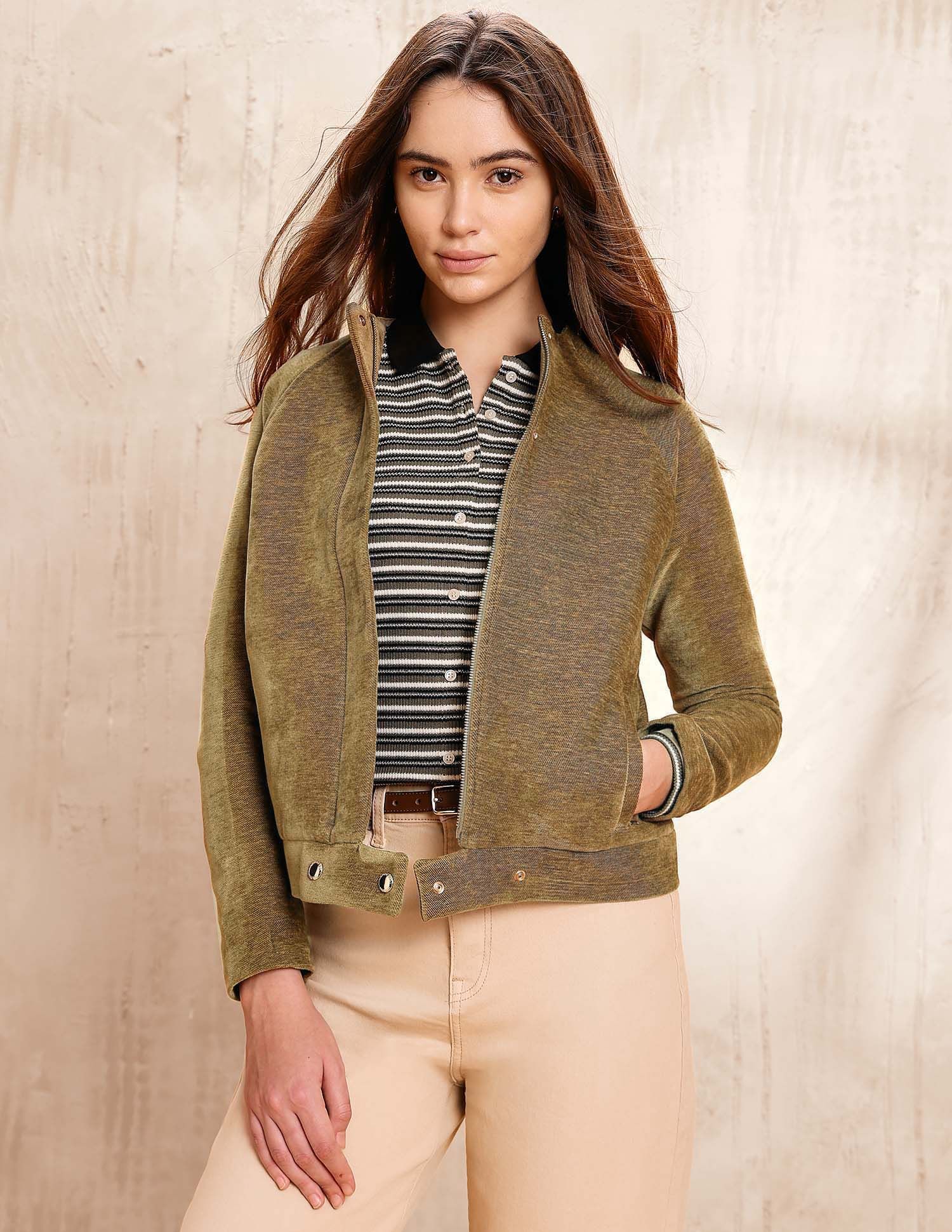 Solid Regular Fit Jacket