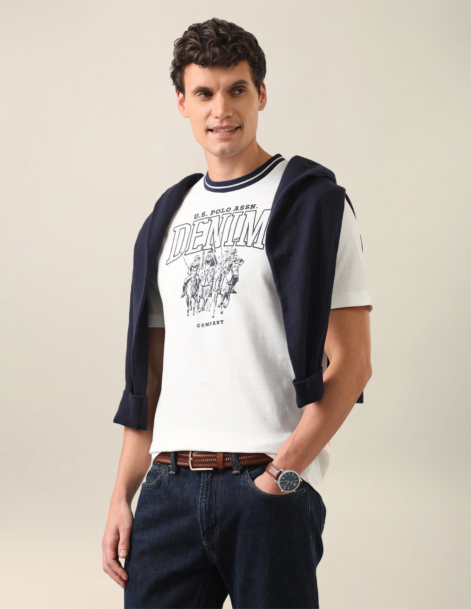 Graphic Brand Printed Slim Fit T-Shirt