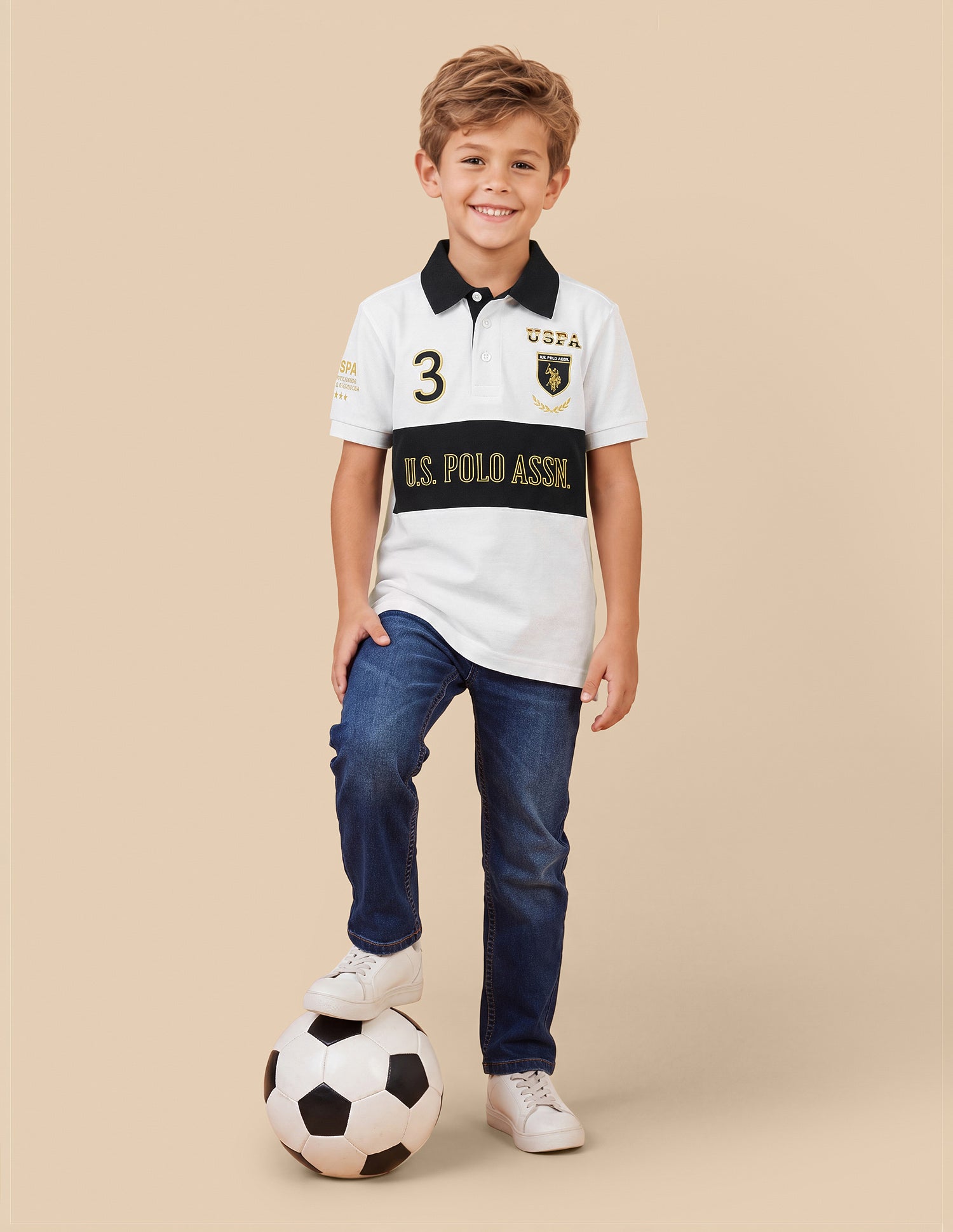 Brand Embroidered Regular Fit Polo Shirt White - U.S. Polo Assn. India | Large