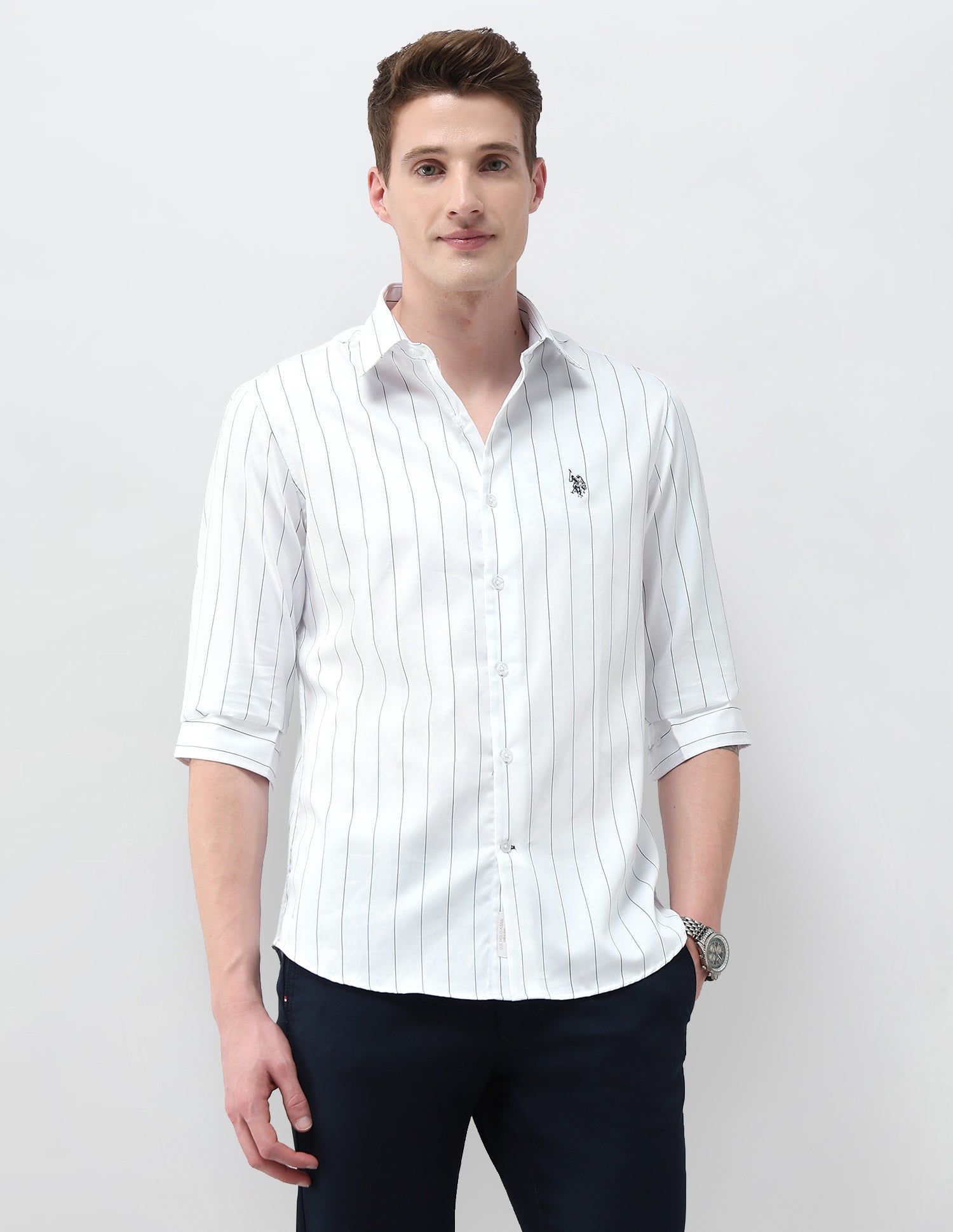 Tailored Fit Satin Shirt