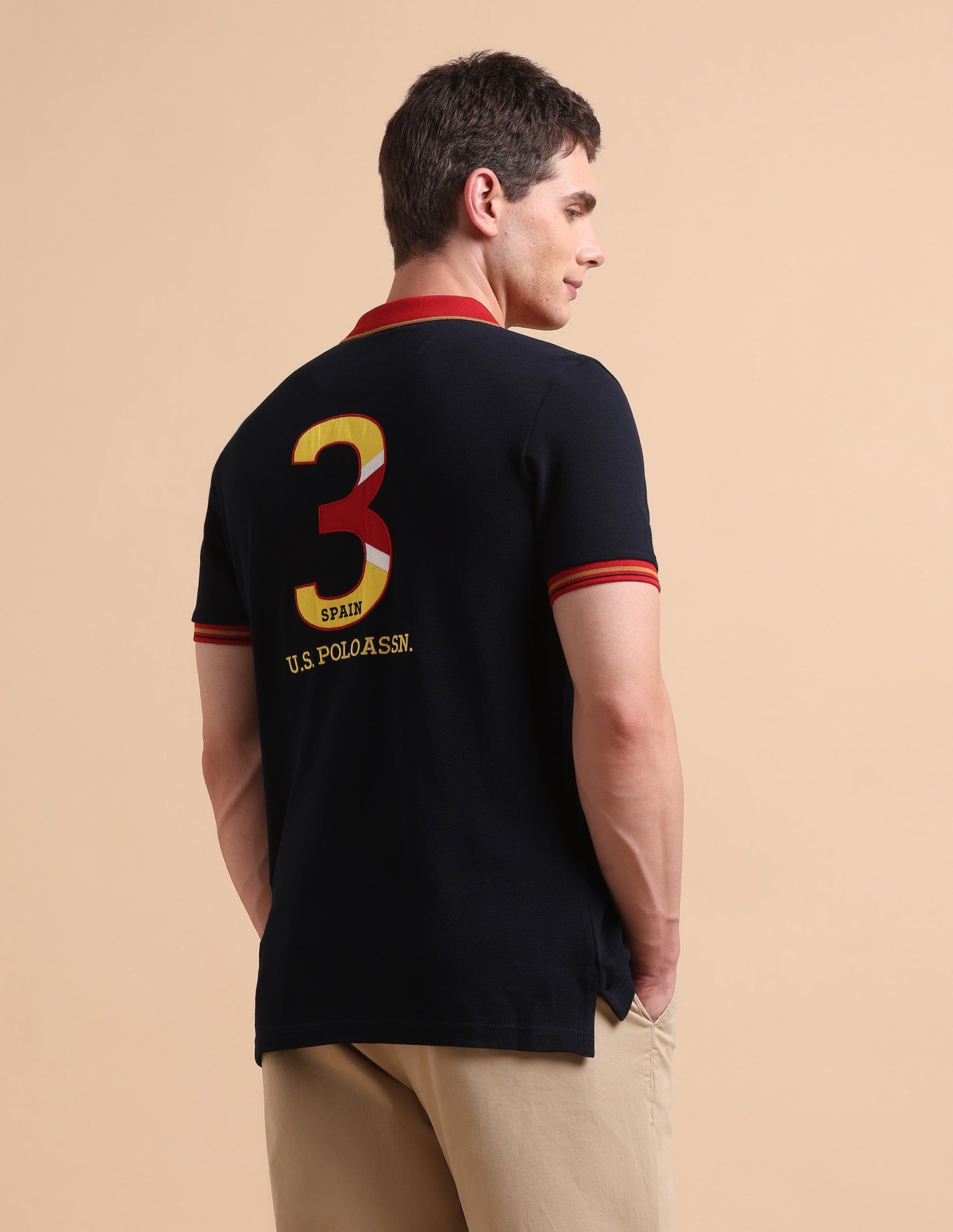 Slim Fit Iconic Number Polo Shirt Navy - U.S. POLO ASSN. | Large