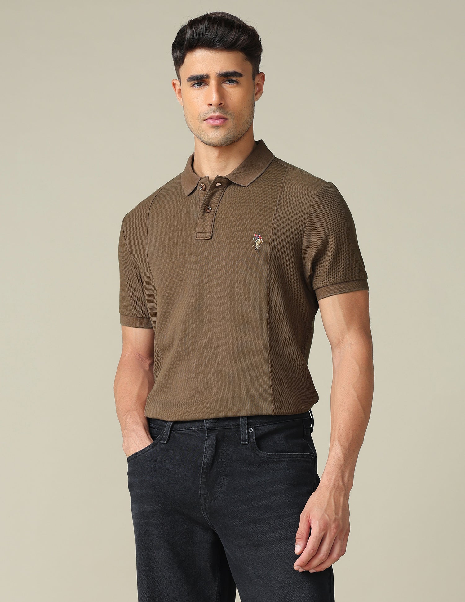 Pure Cotton Muscle Fit Polo Shirt