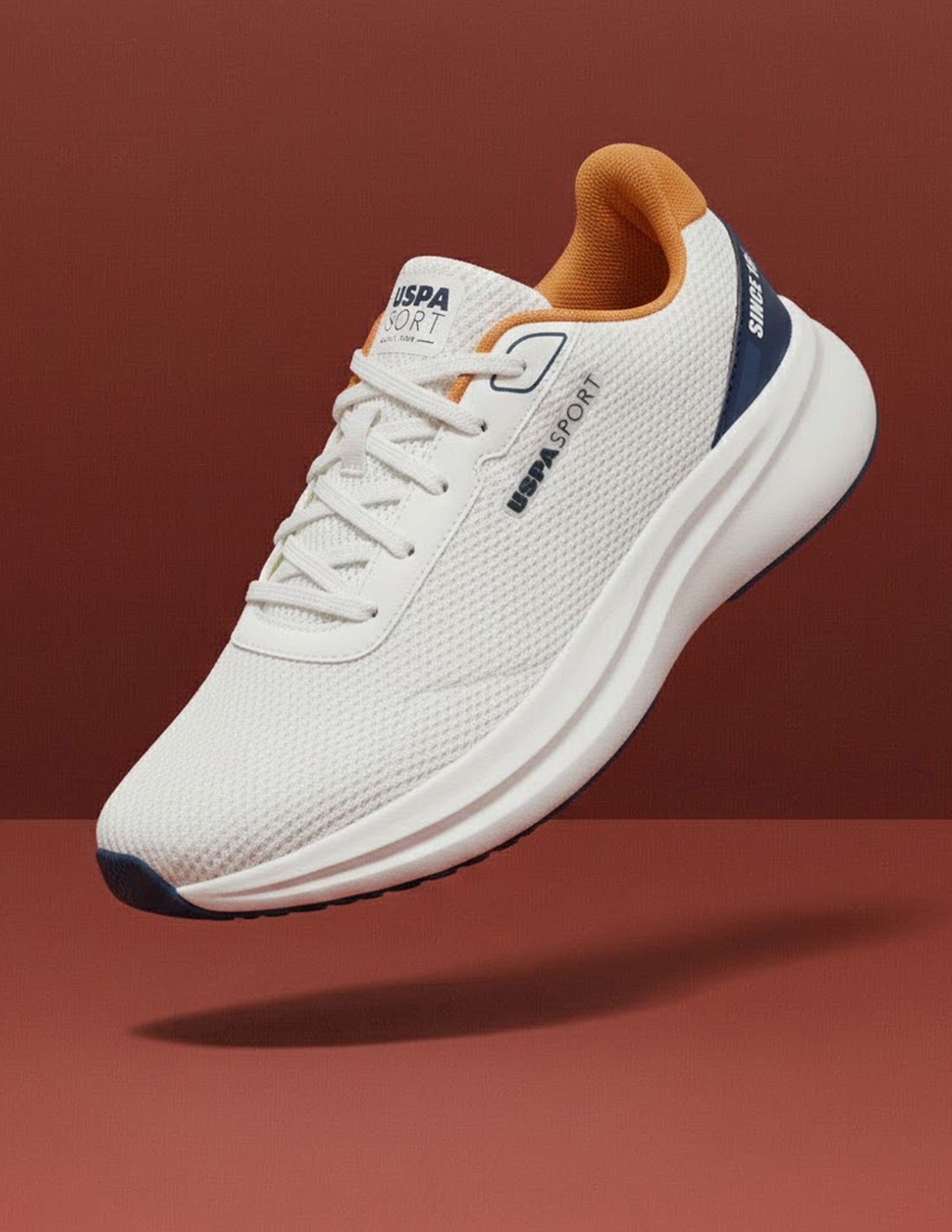 Men White Ryder Uspa Sport Sneakers