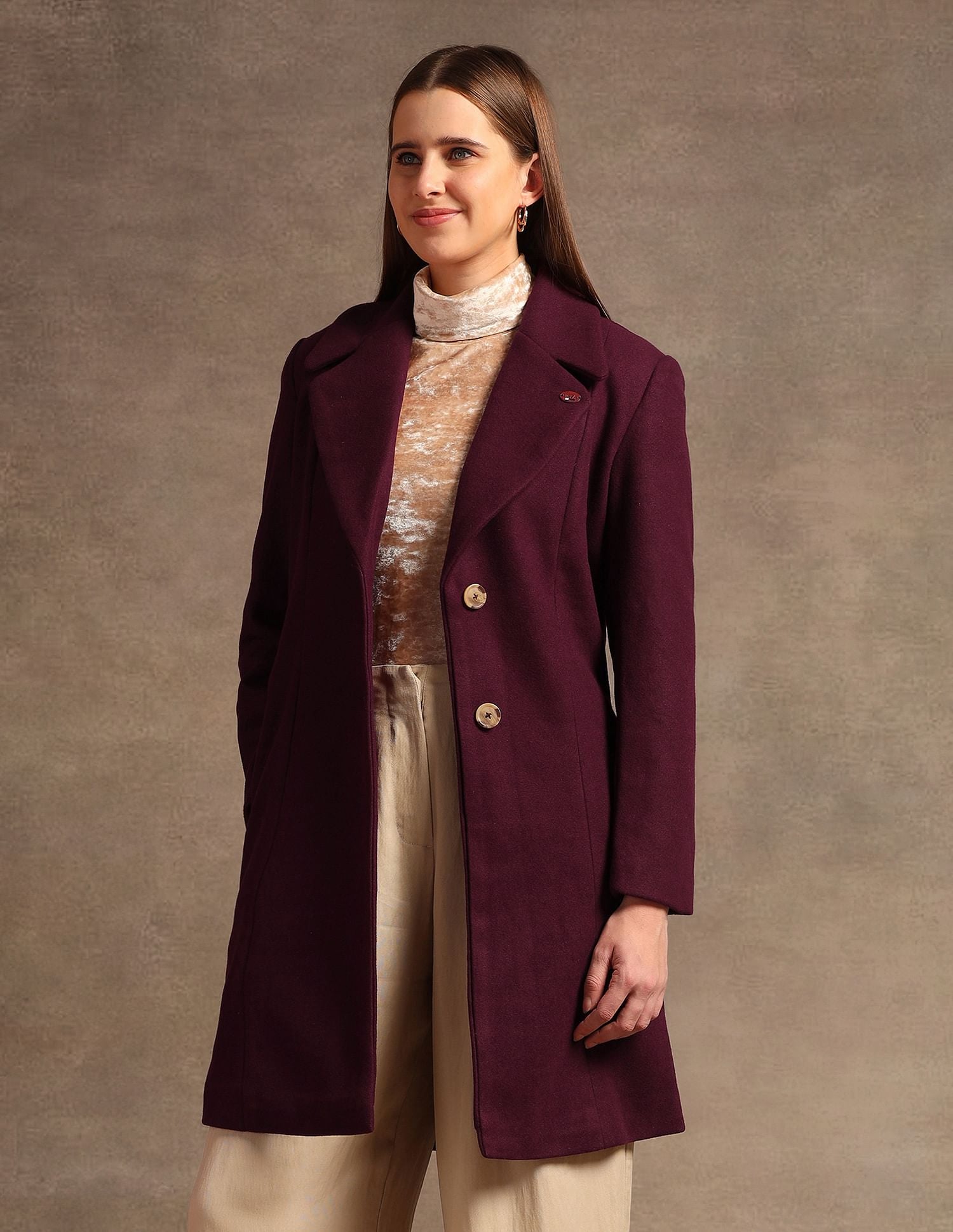 Long Line Solid Jacket Maroon - U.S. Polo Assn. India | Large