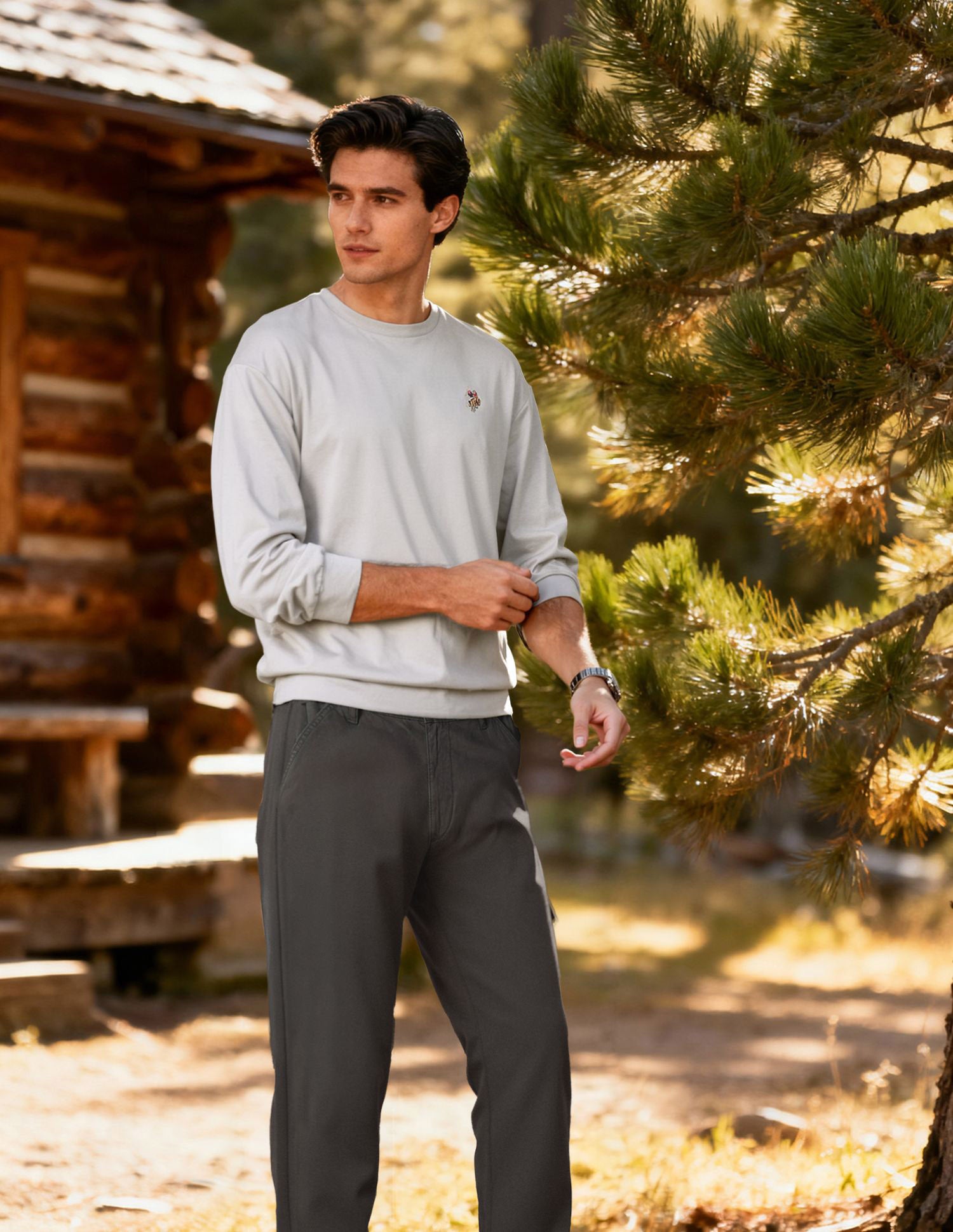 Solid Relaxed Fit Sweatshirt