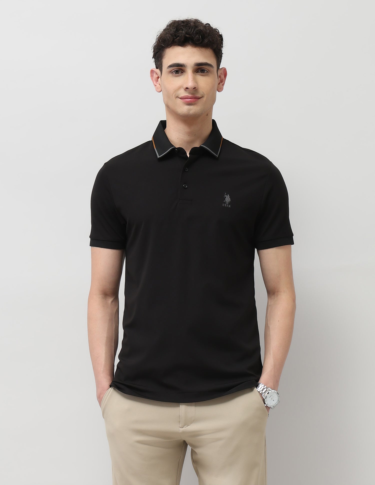 Regular Fit Solid Polo Shirt